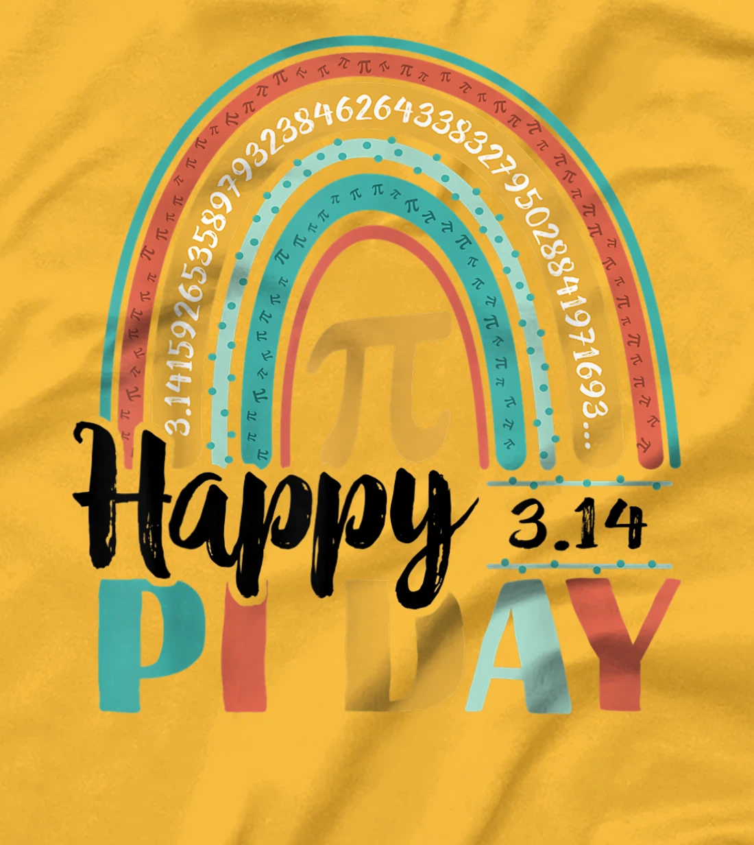 BOHO Rainbow Happy Pi Day 3.14 Math Geek T-Shirt, Kid T-Shirt and Women T-Shirt