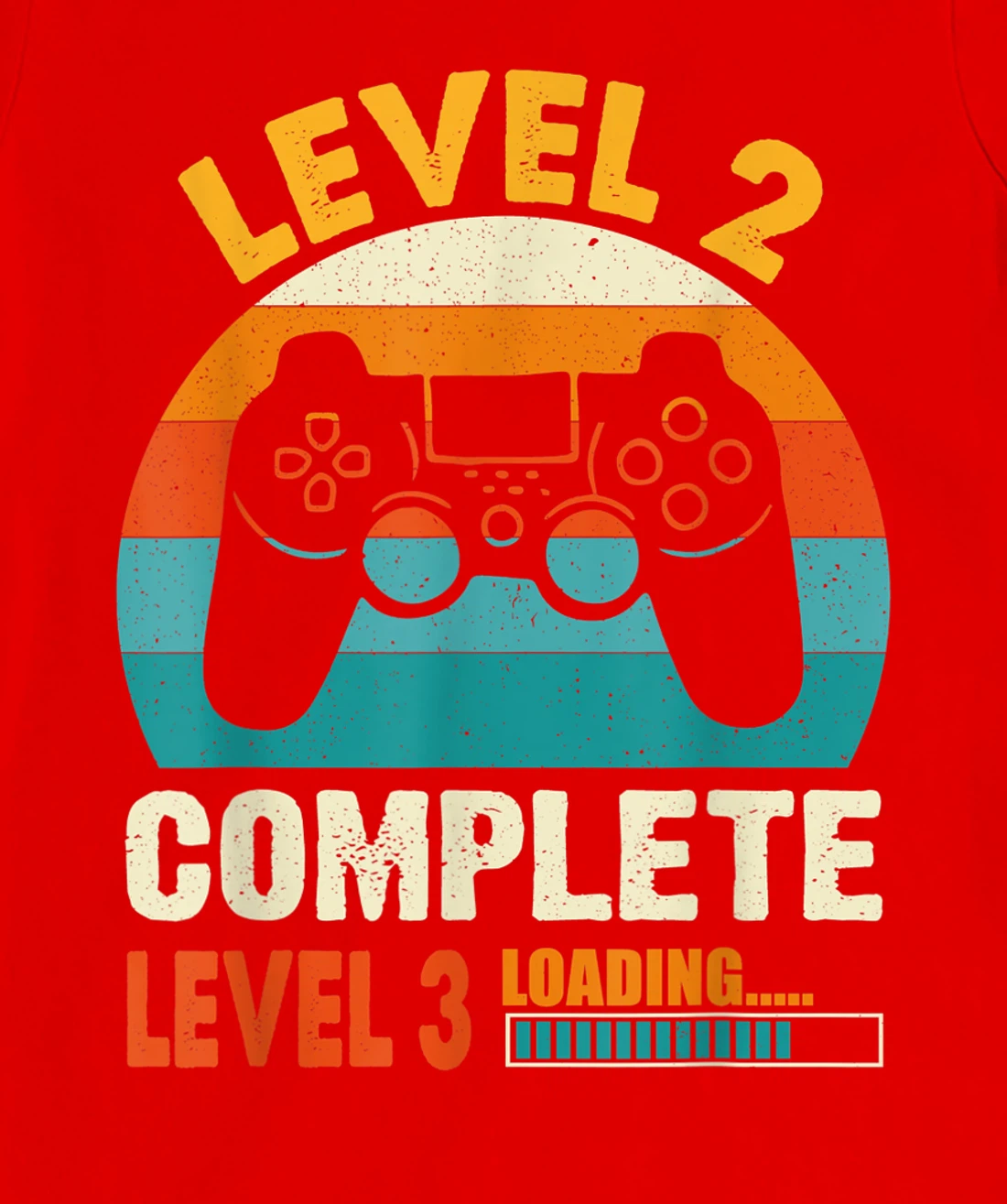 Funny Celebrate 2nd Wedding Vintage Retro Level 2 Complete T-Shirt, Kid T-Shirt and Women T-Shirt