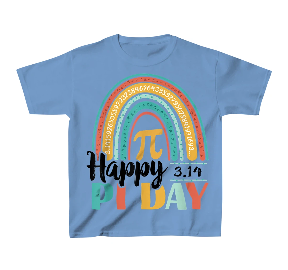 BOHO Rainbow Happy Pi Day 3.14 Math Geek T-Shirt, Kid T-Shirt and Women T-Shirt