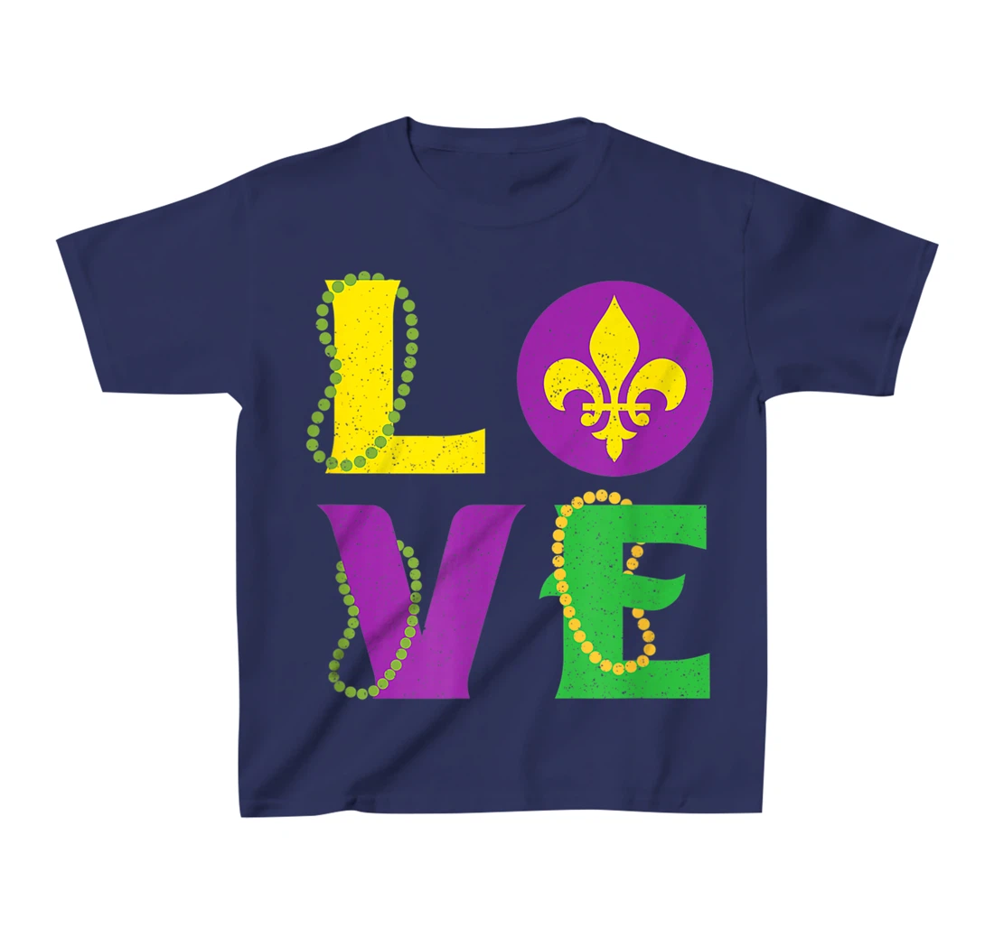Mardi Gras Carnival LOVE New Orleans Cajun Festival T-Shirt, Kid T-Shirt and Women T-Shirt