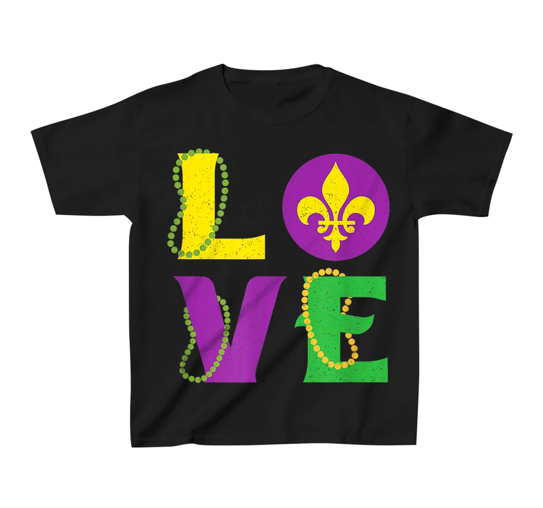 Mardi Gras Carnival LOVE New Orleans Cajun Festival T-Shirt, Kid T-Shirt and Women T-Shirt