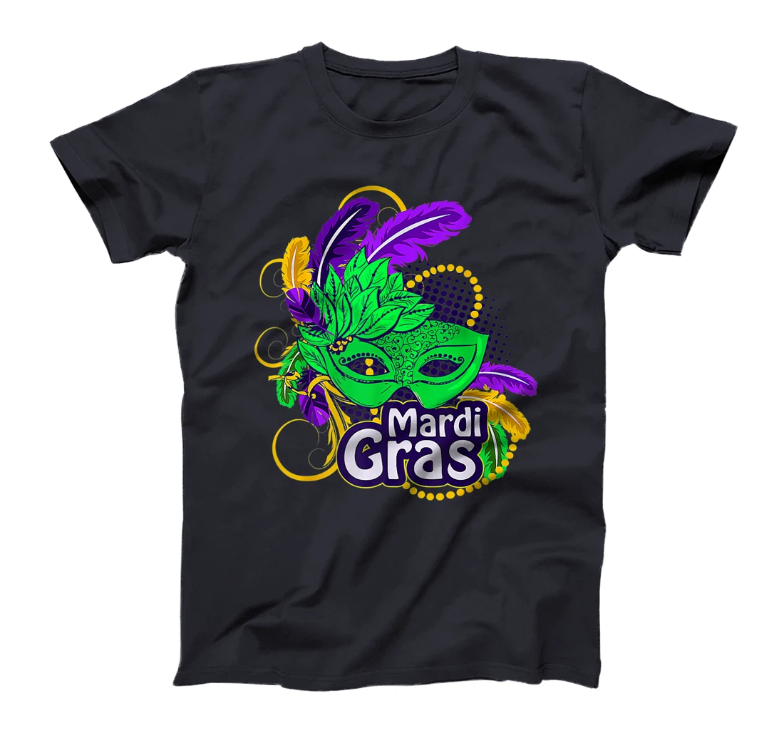 Mardi Gras Funny Mardi Gras 2022 Beads Mask Feathers T-Shirt, Kid T-Shirt and Women T-Shirt