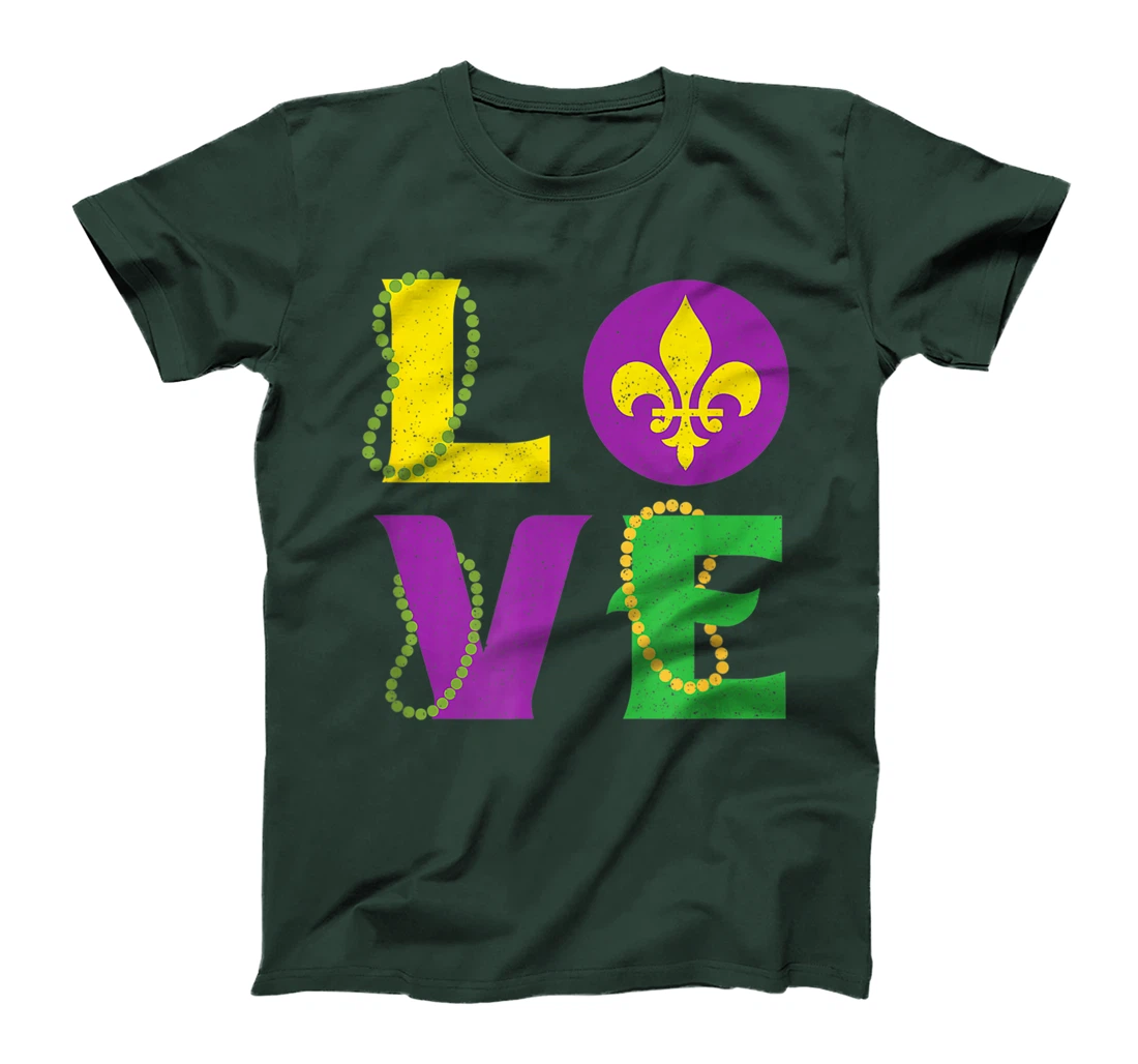 Mardi Gras Carnival LOVE New Orleans Cajun Festival T-Shirt, Kid T-Shirt and Women T-Shirt