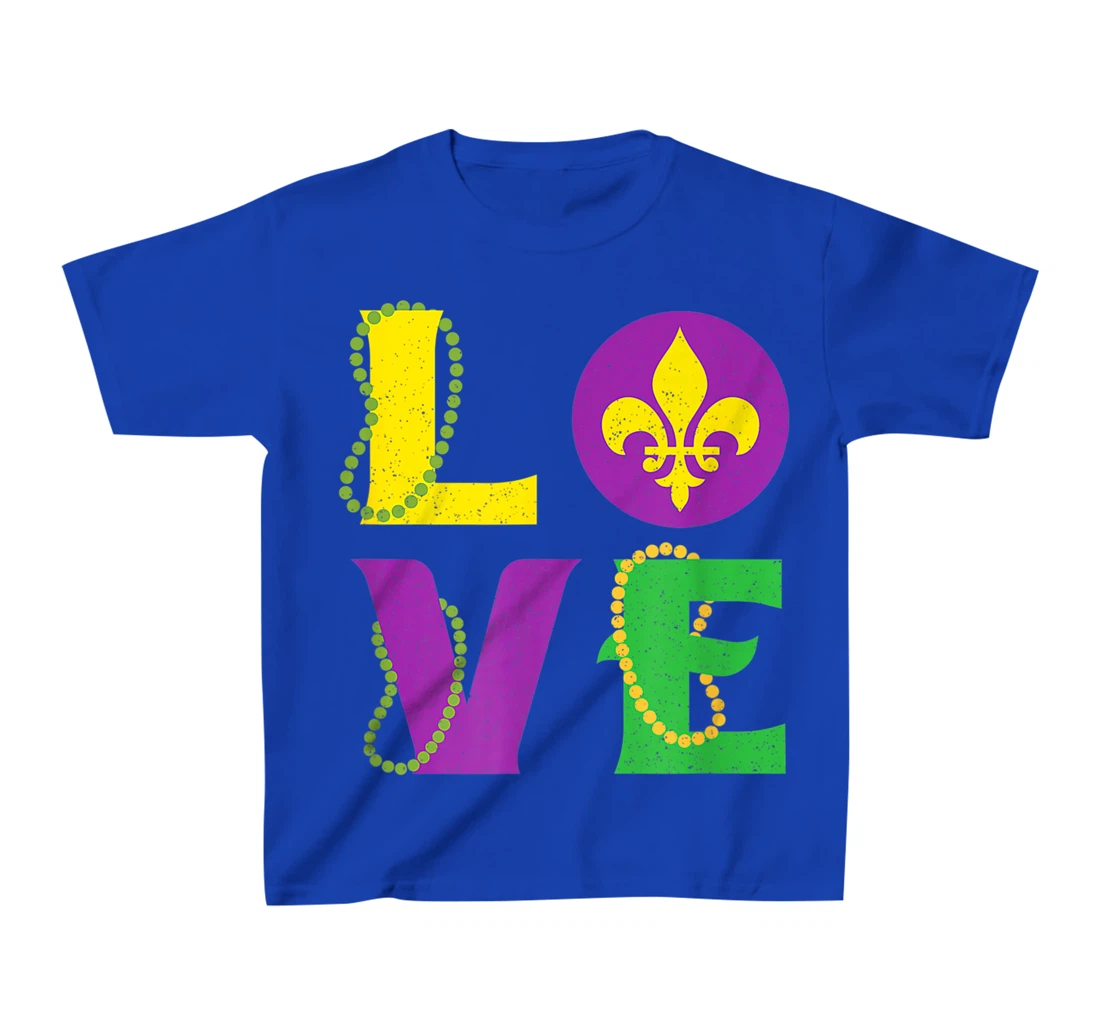 Mardi Gras Carnival LOVE New Orleans Cajun Festival T-Shirt, Kid T-Shirt and Women T-Shirt