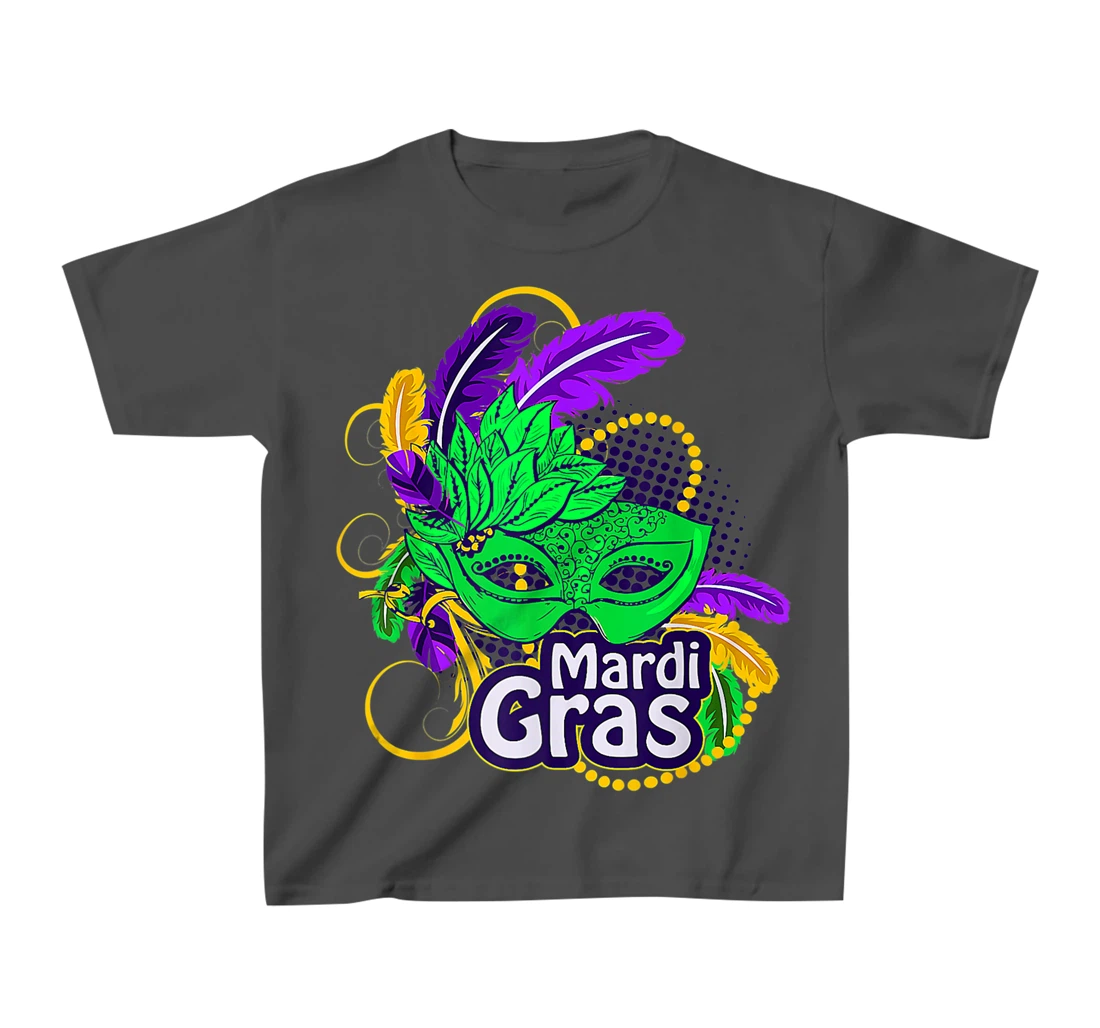 Mardi Gras Funny Mardi Gras 2022 Beads Mask Feathers T-Shirt, Kid T-Shirt and Women T-Shirt