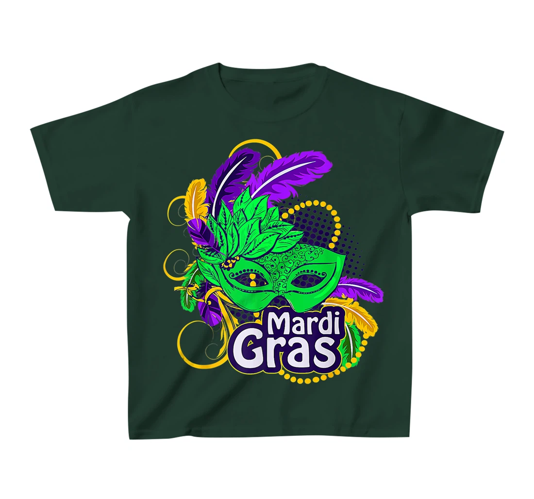 Mardi Gras Funny Mardi Gras 2022 Beads Mask Feathers T-Shirt, Kid T-Shirt and Women T-Shirt