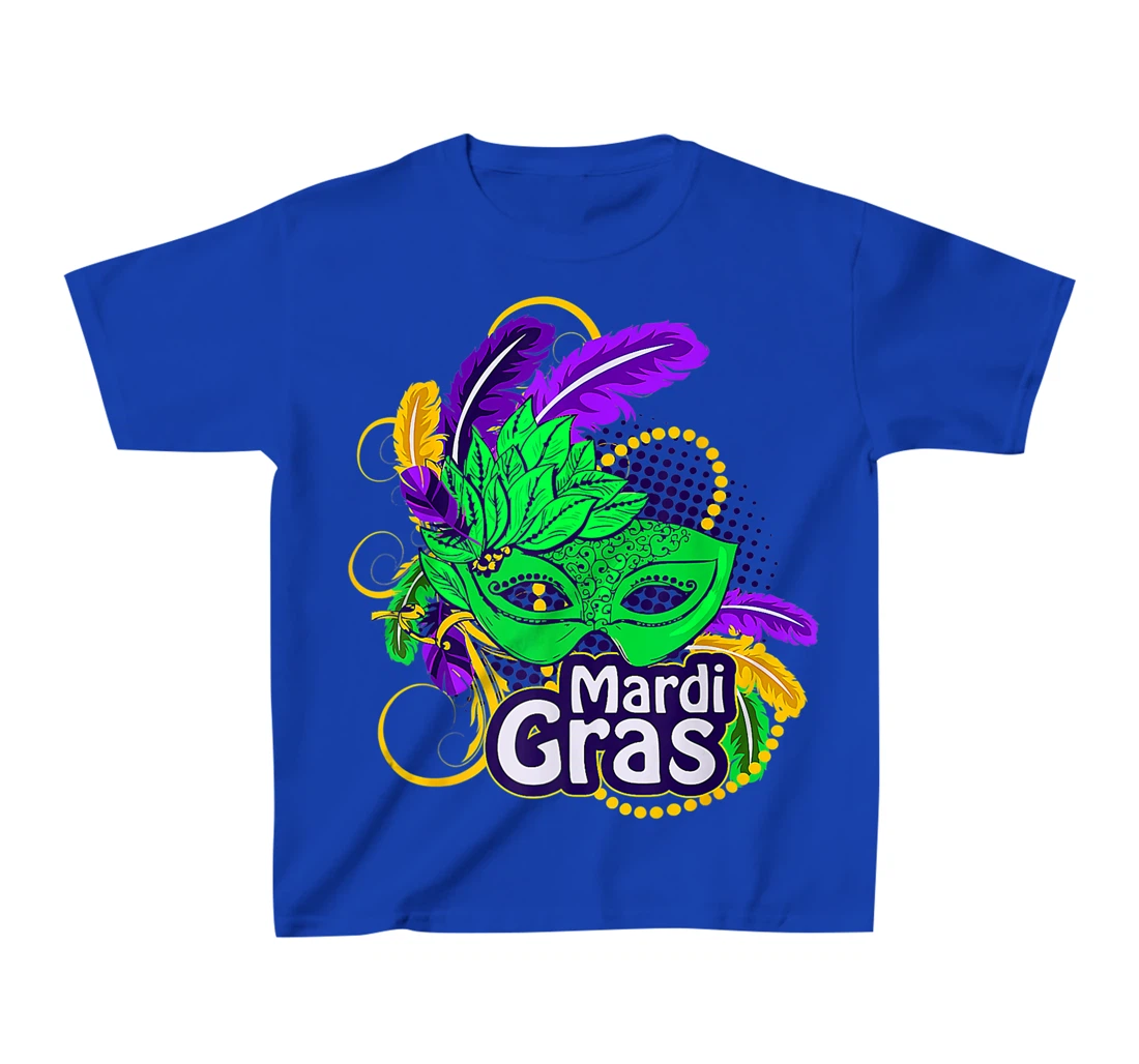 Mardi Gras Funny Mardi Gras 2022 Beads Mask Feathers T-Shirt, Kid T-Shirt and Women T-Shirt