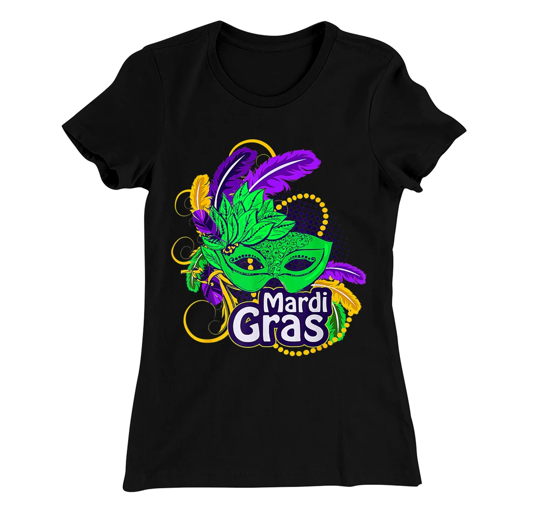Mardi Gras Funny Mardi Gras 2022 Beads Mask Feathers T-Shirt, Kid T-Shirt and Women T-Shirt