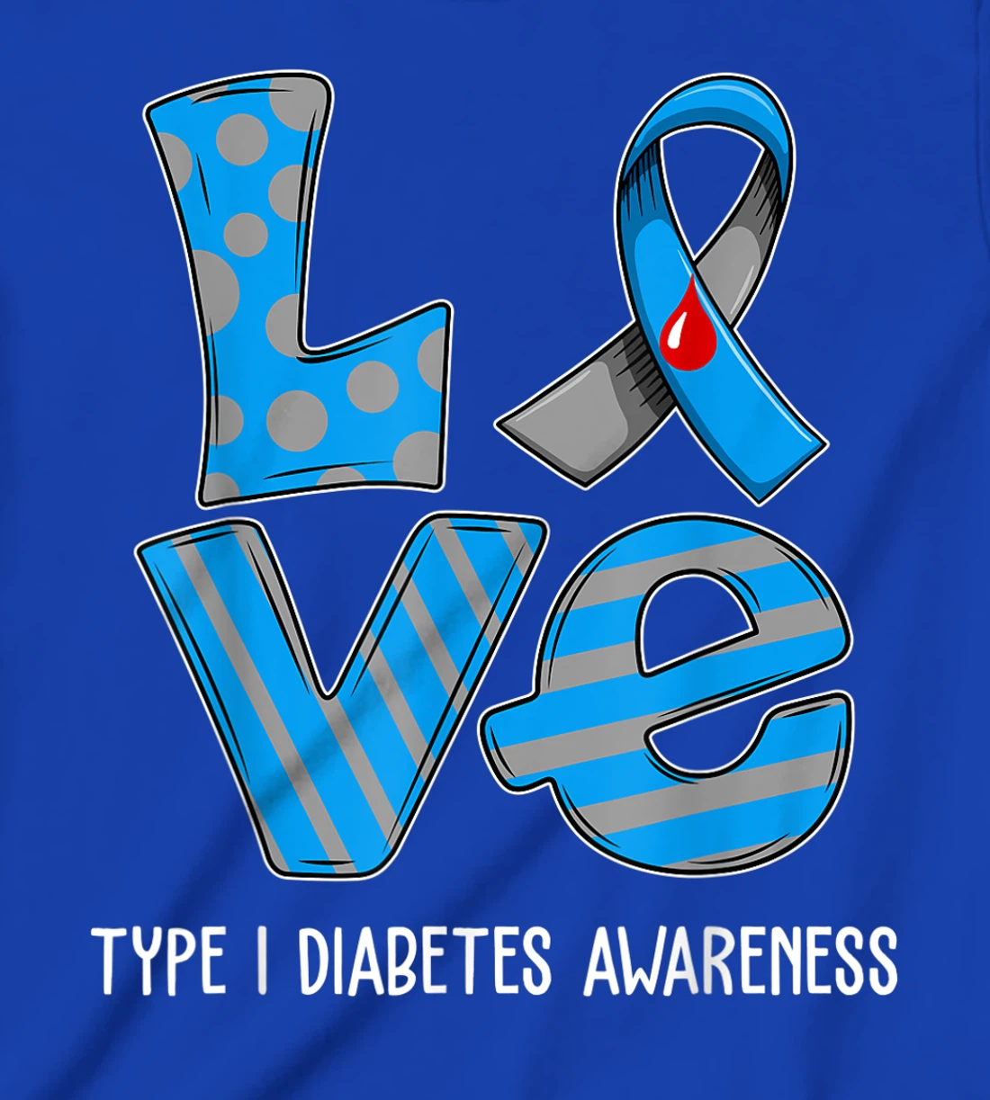 Love Cartoon Support Type 1 Diabetes Awareness 2022 T-Shirt, Kid T-Shirt and Women T-Shirt