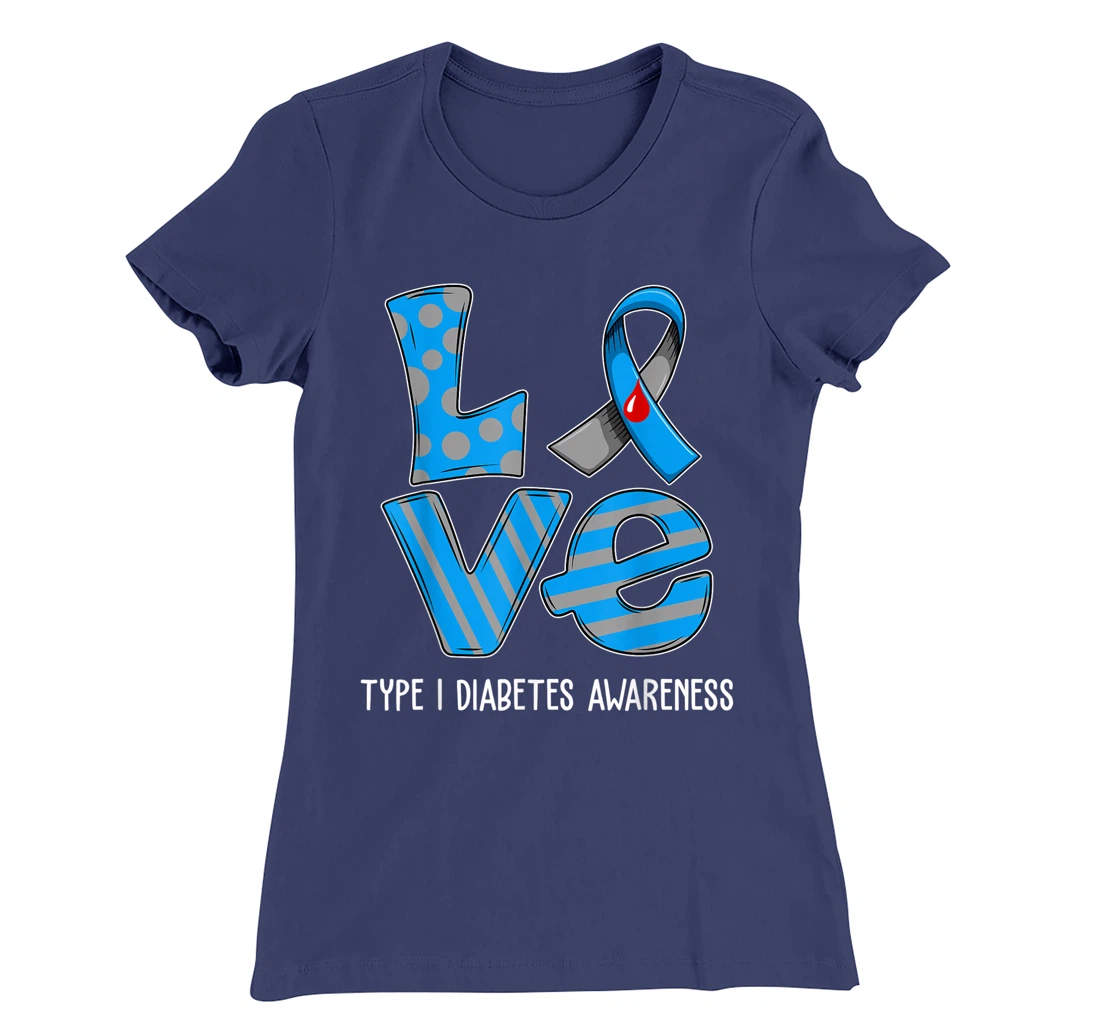 Love Cartoon Support Type 1 Diabetes Awareness 2022 T-Shirt, Kid T-Shirt and Women T-Shirt
