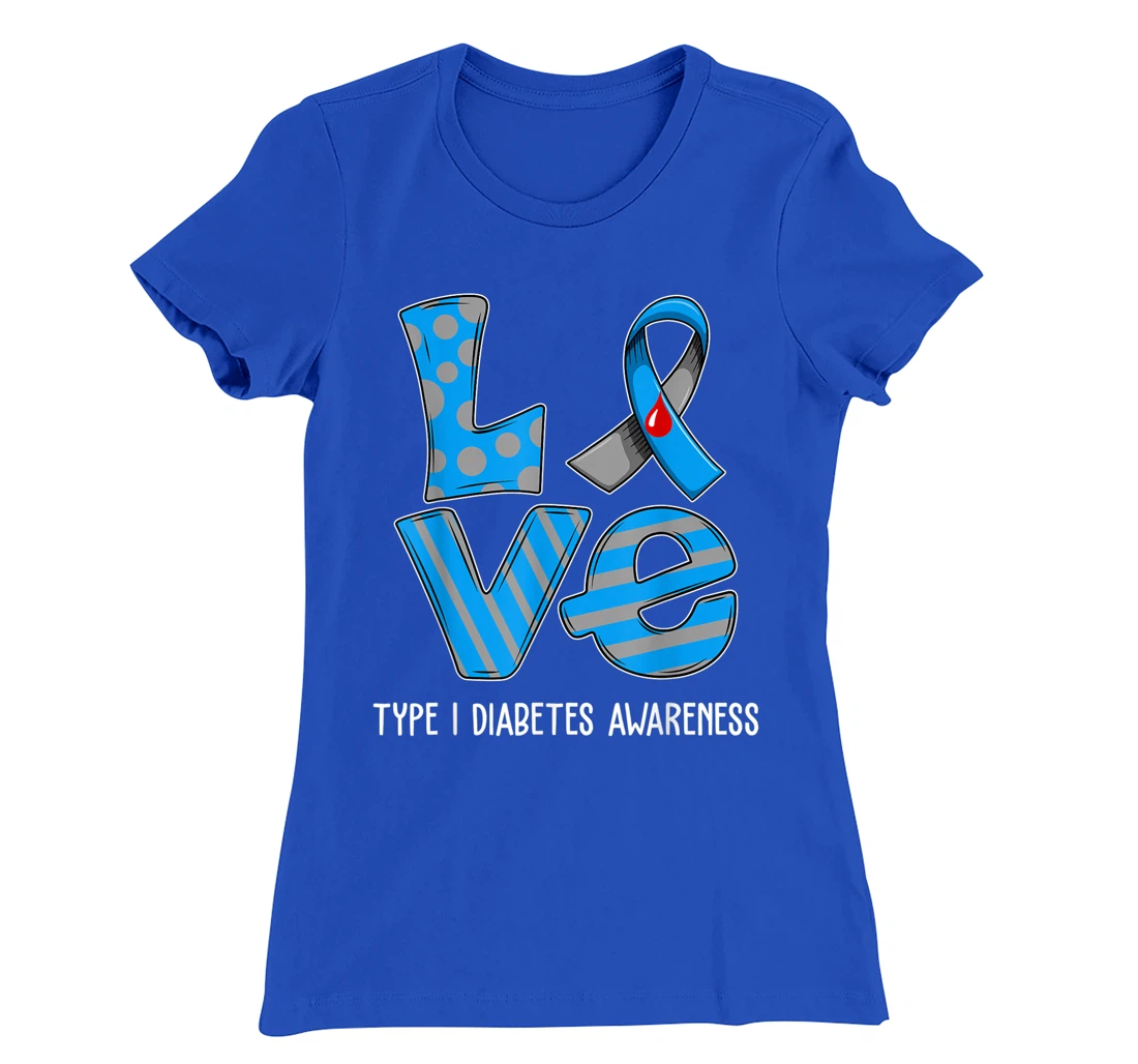 Love Cartoon Support Type 1 Diabetes Awareness 2022 T-Shirt, Kid T-Shirt and Women T-Shirt