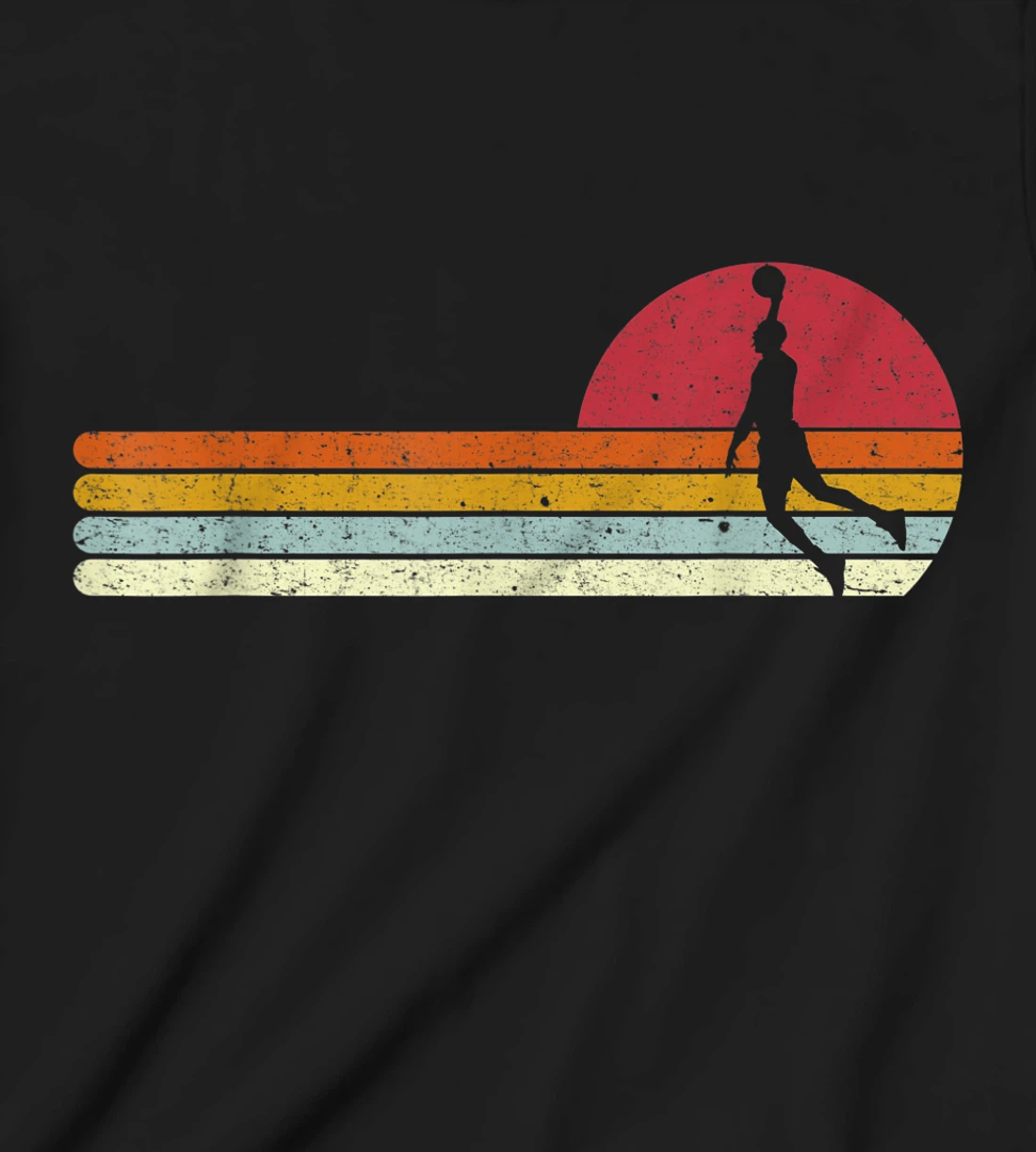 Basketball Sunset Vintage Retro Distressed T-Shirt, Kid T-Shirt and Women T-Shirt