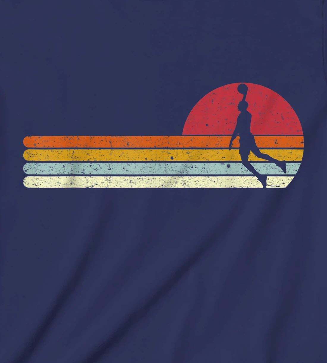 Basketball Sunset Vintage Retro Distressed T-Shirt, Kid T-Shirt and Women T-Shirt