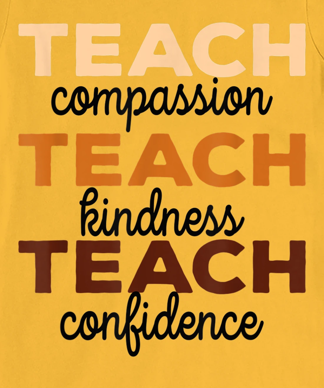 Womens Teach Compassion Kindness Confidence Africa Black Teacher T-Shirt, Women T-Shirt