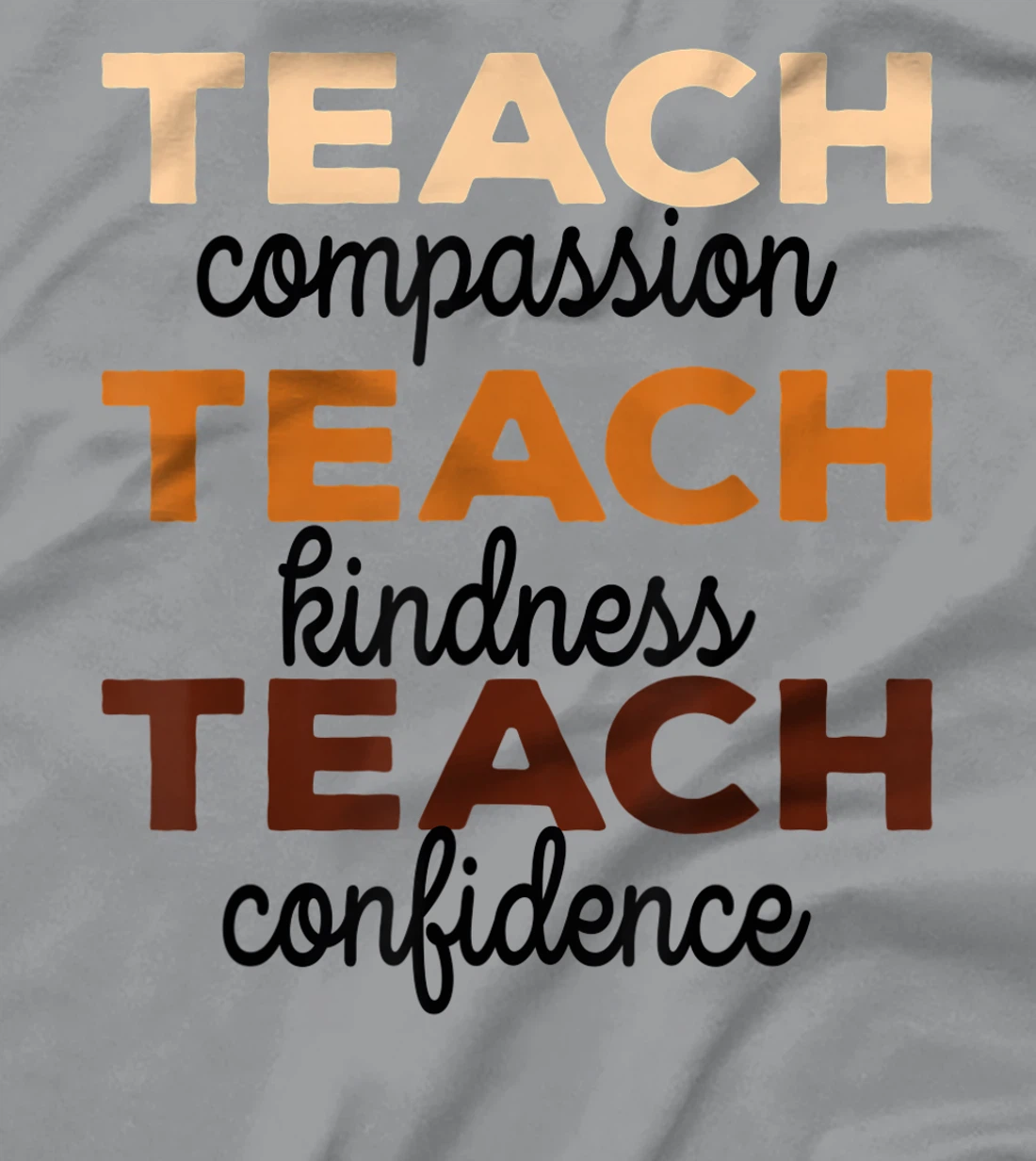 Womens Teach Compassion Kindness Confidence Africa Black Teacher T-Shirt, Women T-Shirt