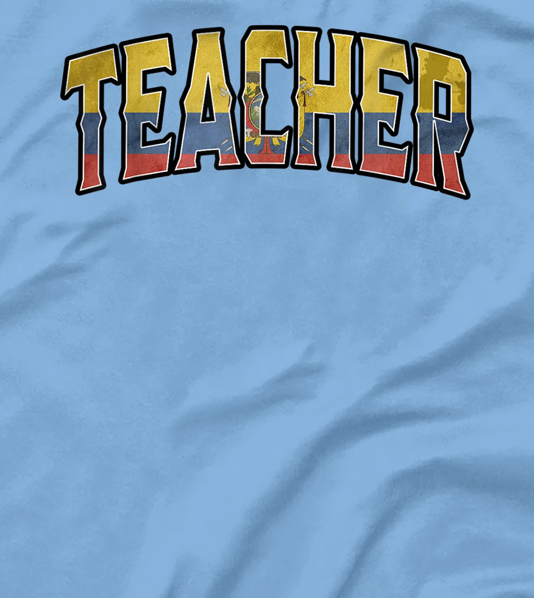 Womens Teacher Ecuadorian Vintage Heritage DNA Flag T-Shirt, Women T-Shirt