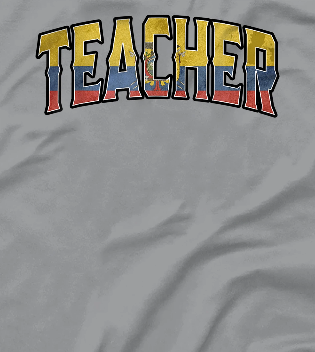 Womens Teacher Ecuadorian Vintage Heritage DNA Flag T-Shirt, Women T-Shirt