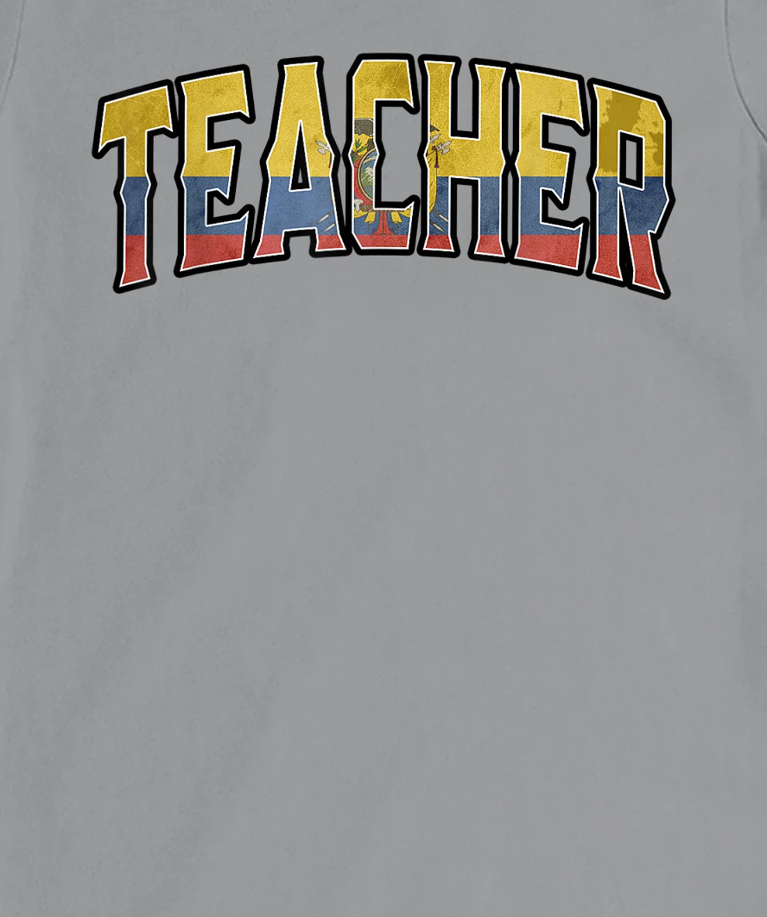 Womens Teacher Ecuadorian Vintage Heritage DNA Flag T-Shirt, Women T-Shirt