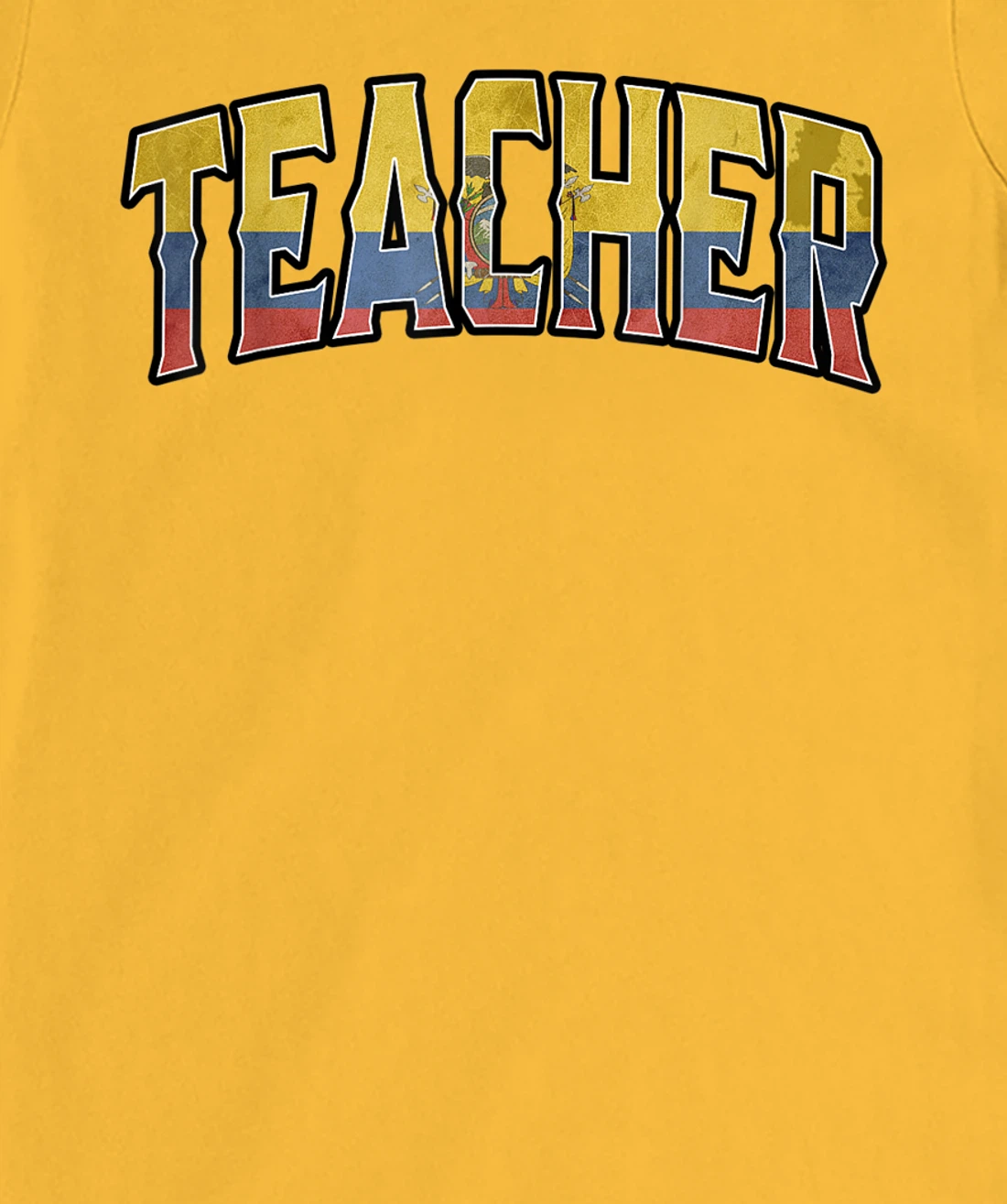 Womens Teacher Ecuadorian Vintage Heritage DNA Flag T-Shirt, Women T-Shirt