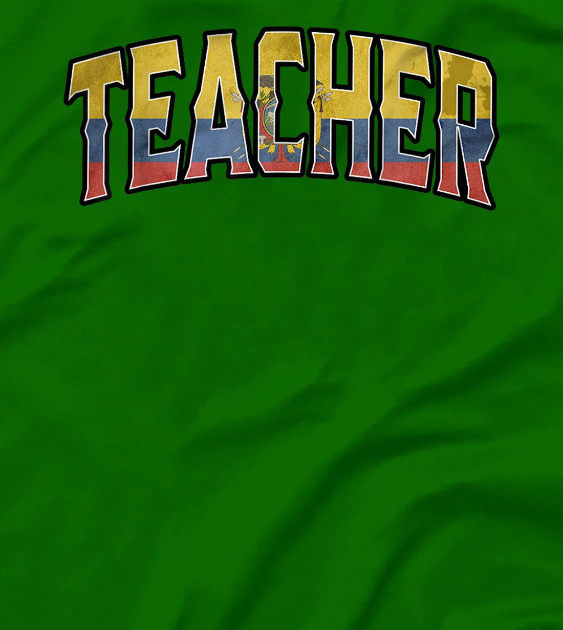 Womens Teacher Ecuadorian Vintage Heritage DNA Flag T-Shirt, Women T-Shirt