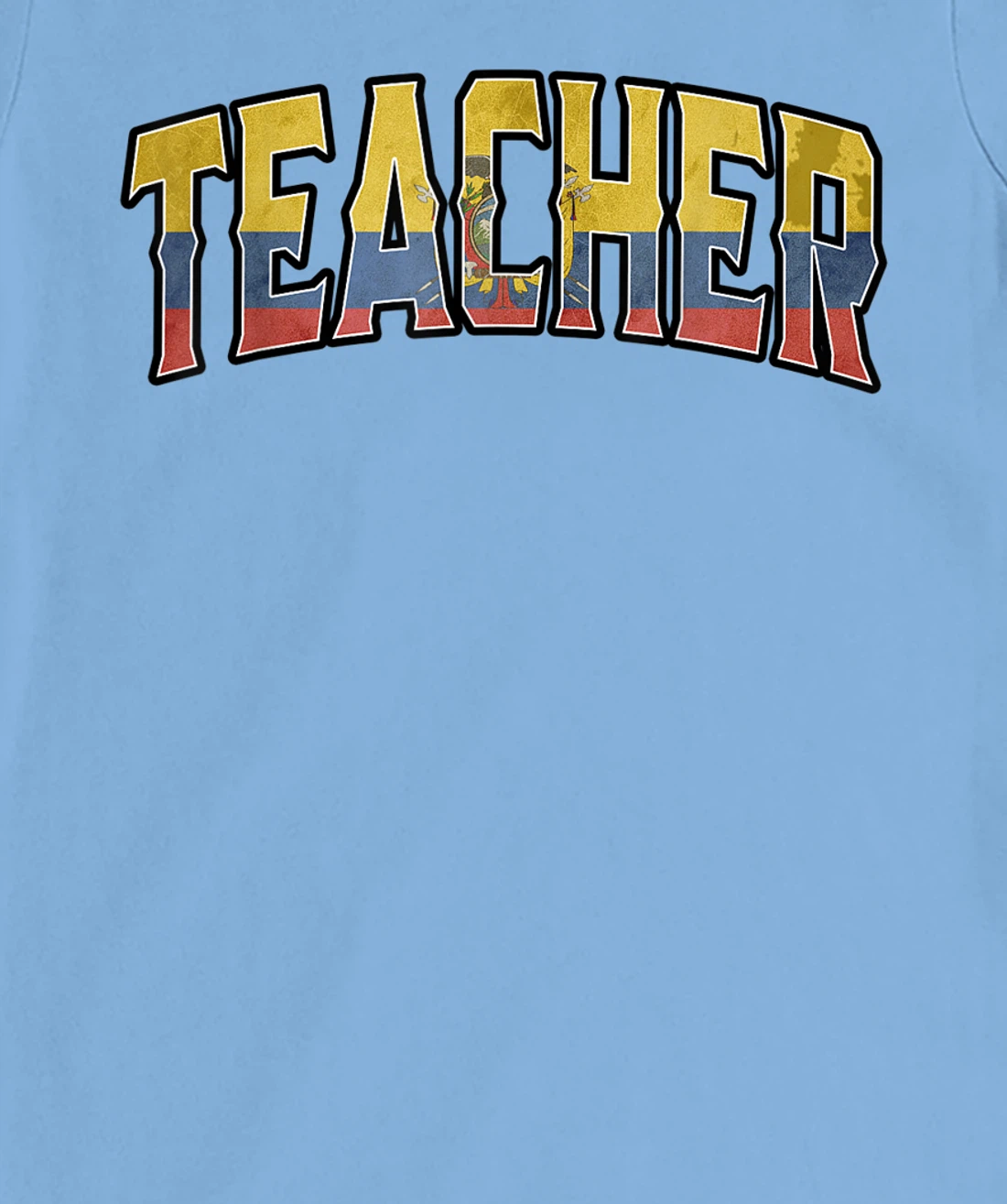 Womens Teacher Ecuadorian Vintage Heritage DNA Flag T-Shirt, Women T-Shirt