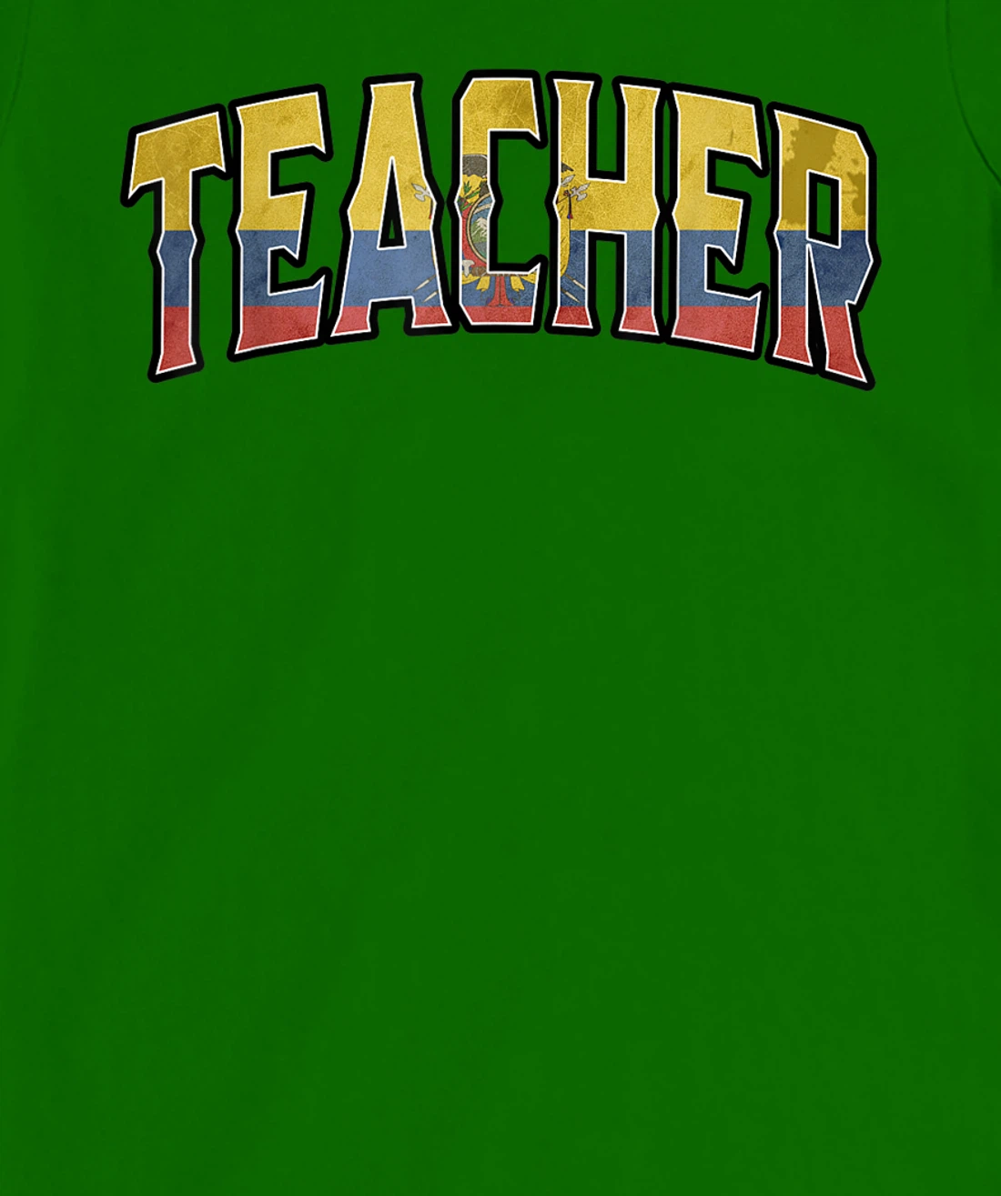 Womens Teacher Ecuadorian Vintage Heritage DNA Flag T-Shirt, Women T-Shirt