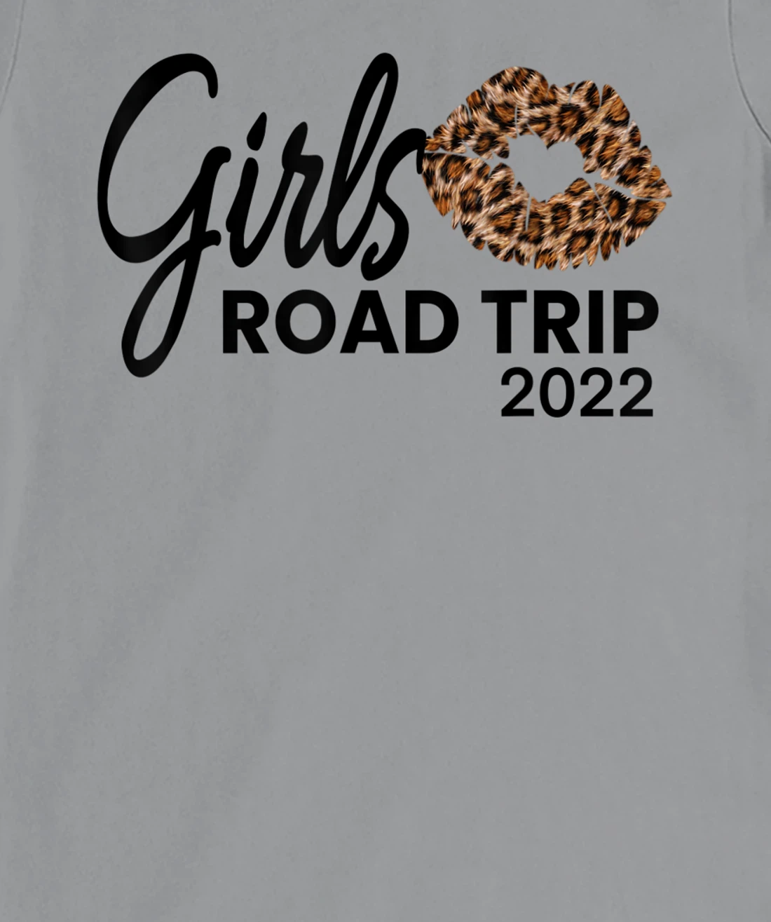 Womens Girls Road Trip 2022 Vacation Weekend Cute Leopard Crew T-Shirt, Kid T-Shirt and Women T-Shirt