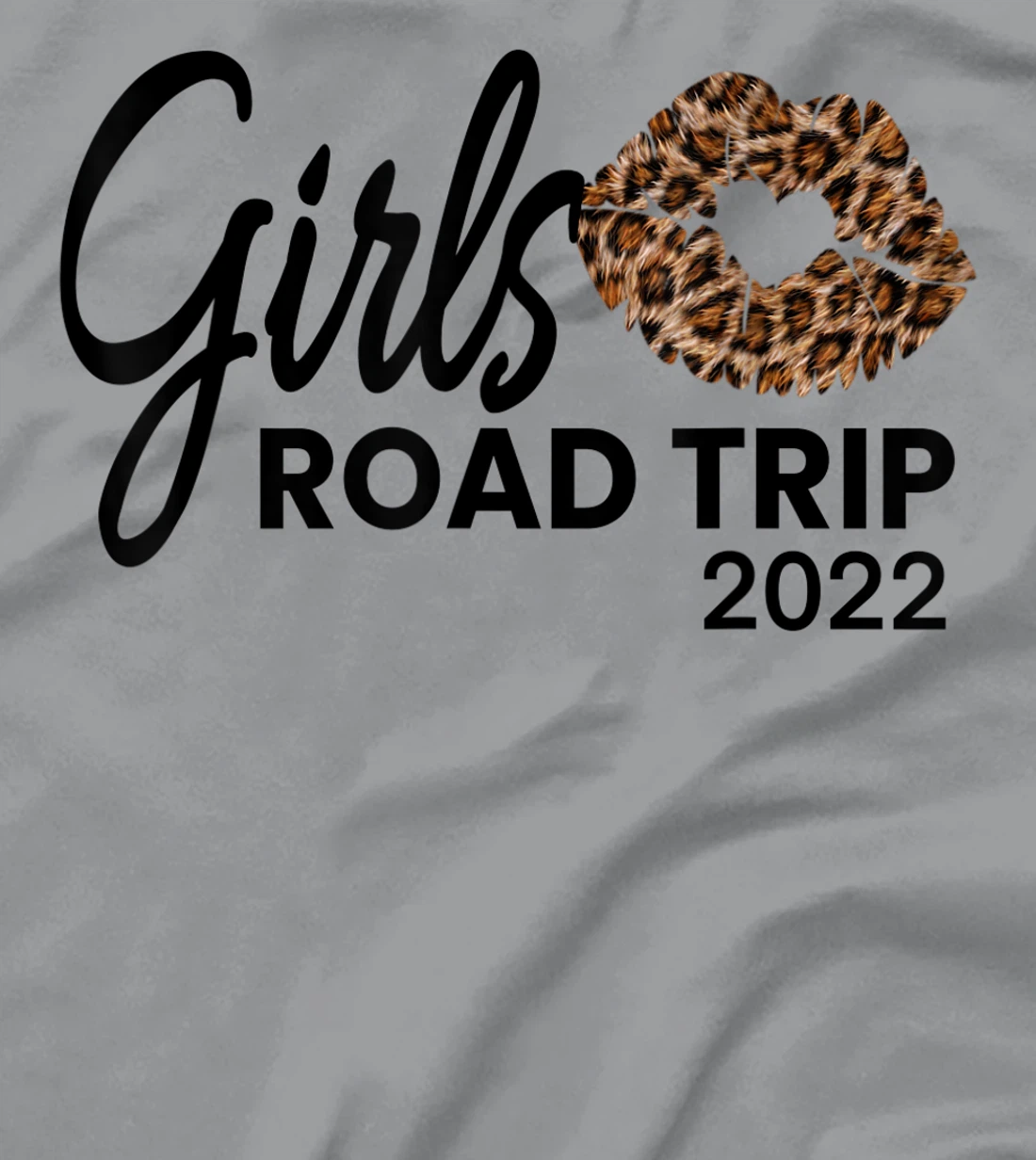 Womens Girls Road Trip 2022 Vacation Weekend Cute Leopard Crew T-Shirt, Kid T-Shirt and Women T-Shirt