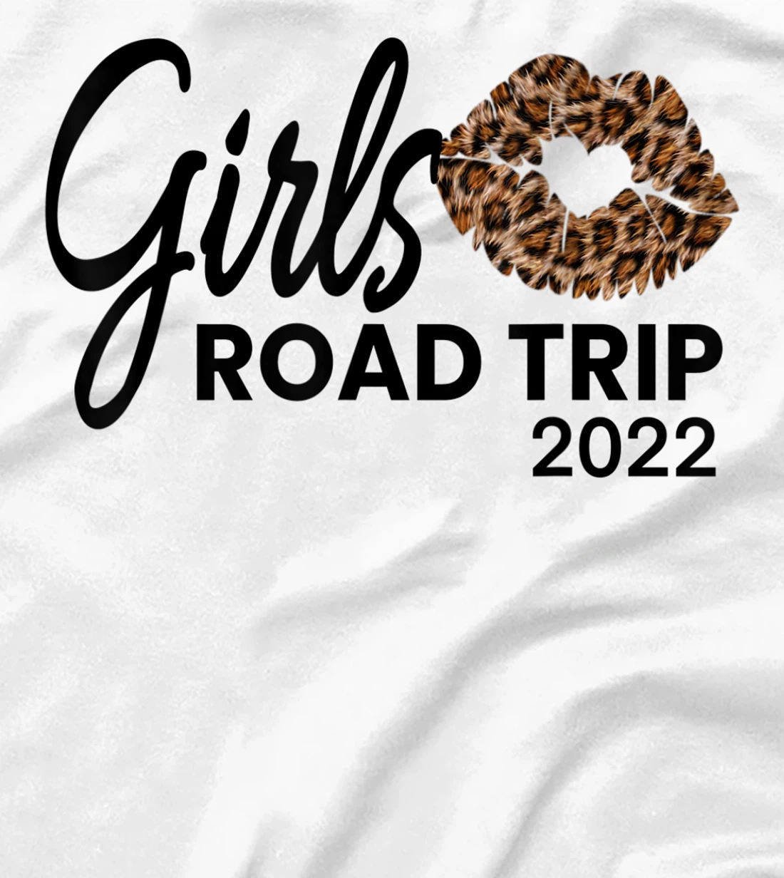 Womens Girls Road Trip 2022 Vacation Weekend Cute Leopard Crew T-Shirt, Kid T-Shirt and Women T-Shirt