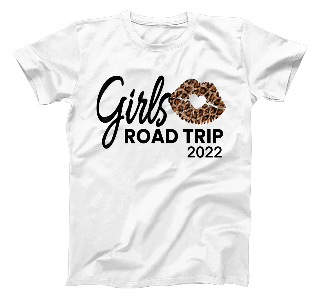 Womens Girls Road Trip 2022 Vacation Weekend Cute Leopard Crew T-Shirt, Kid T-Shirt and Women T-Shirt