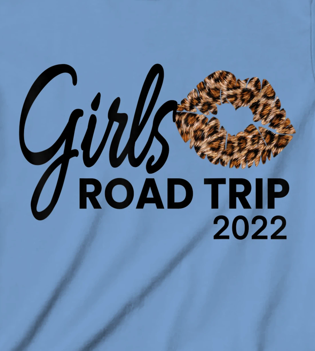 Womens Girls Road Trip 2022 Vacation Weekend Cute Leopard Crew T-Shirt, Kid T-Shirt and Women T-Shirt
