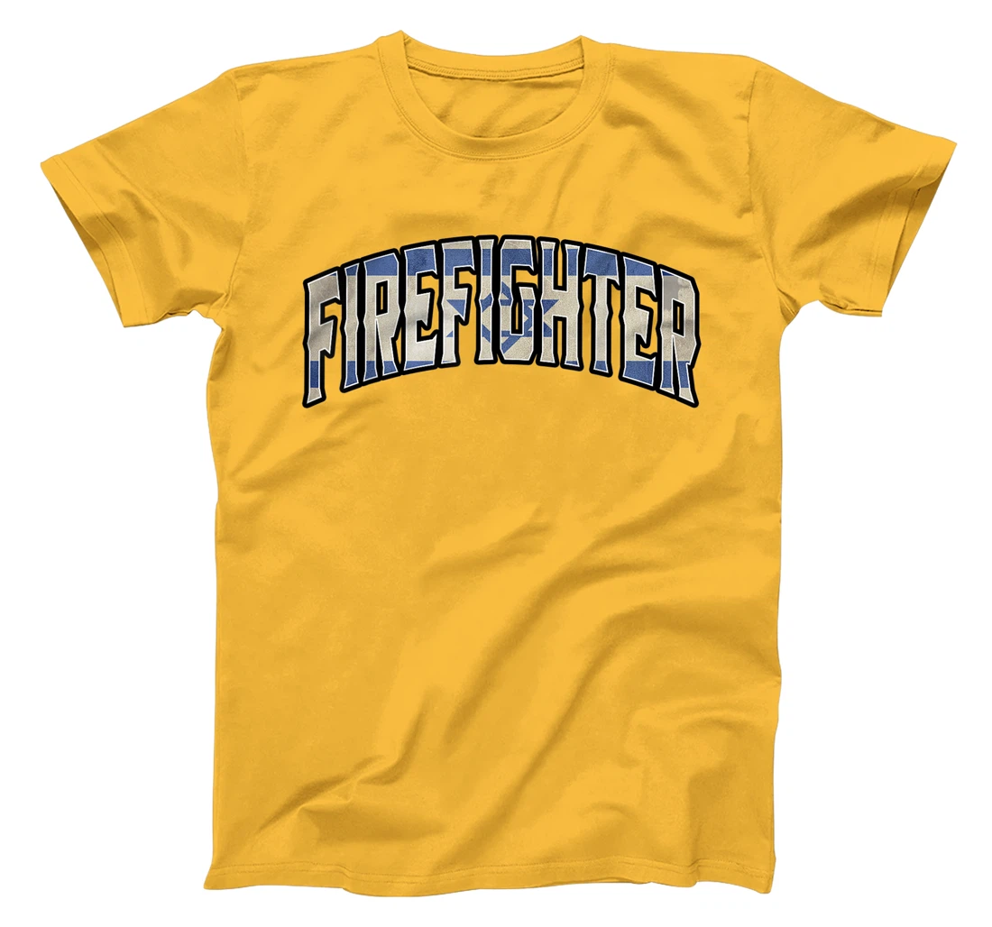 Womens Firefighter Israeli Vintage Heritage DNA Flag T-Shirt, Women T-Shirt