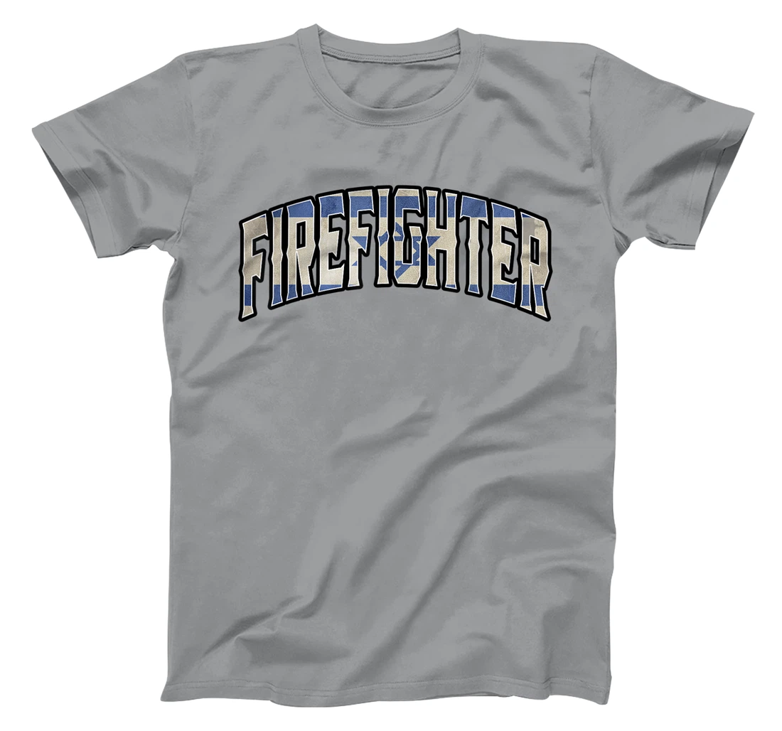 Womens Firefighter Israeli Vintage Heritage DNA Flag T-Shirt, Women T-Shirt