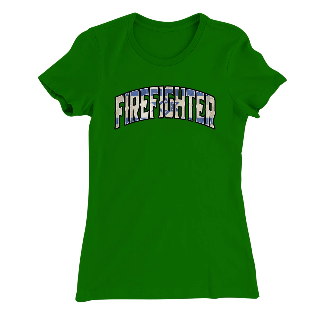Womens Firefighter Israeli Vintage Heritage DNA Flag T-Shirt, Women T-Shirt
