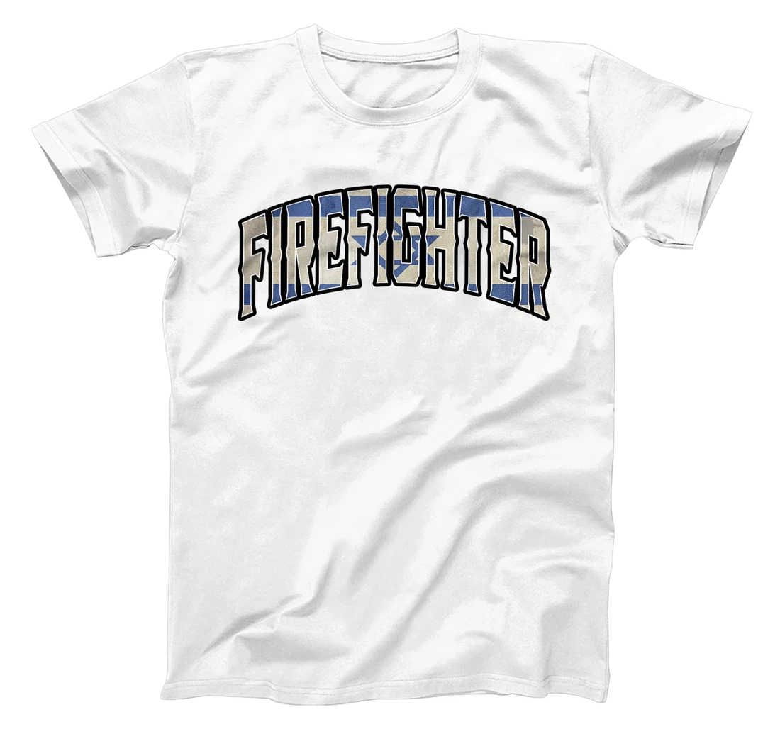 Womens Firefighter Israeli Vintage Heritage DNA Flag T-Shirt, Women T-Shirt