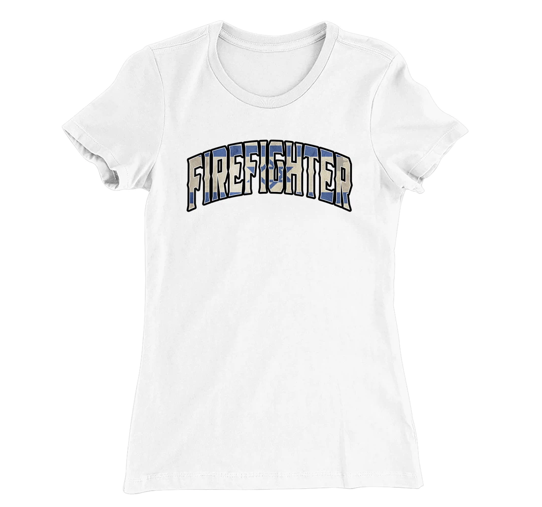 Womens Firefighter Israeli Vintage Heritage DNA Flag T-Shirt, Women T-Shirt