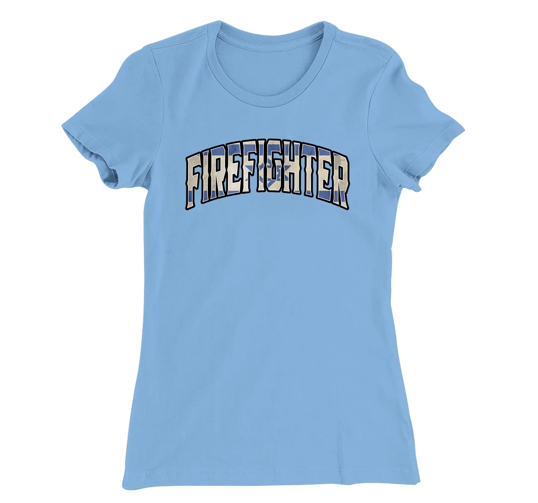 Womens Firefighter Israeli Vintage Heritage DNA Flag T-Shirt, Women T-Shirt