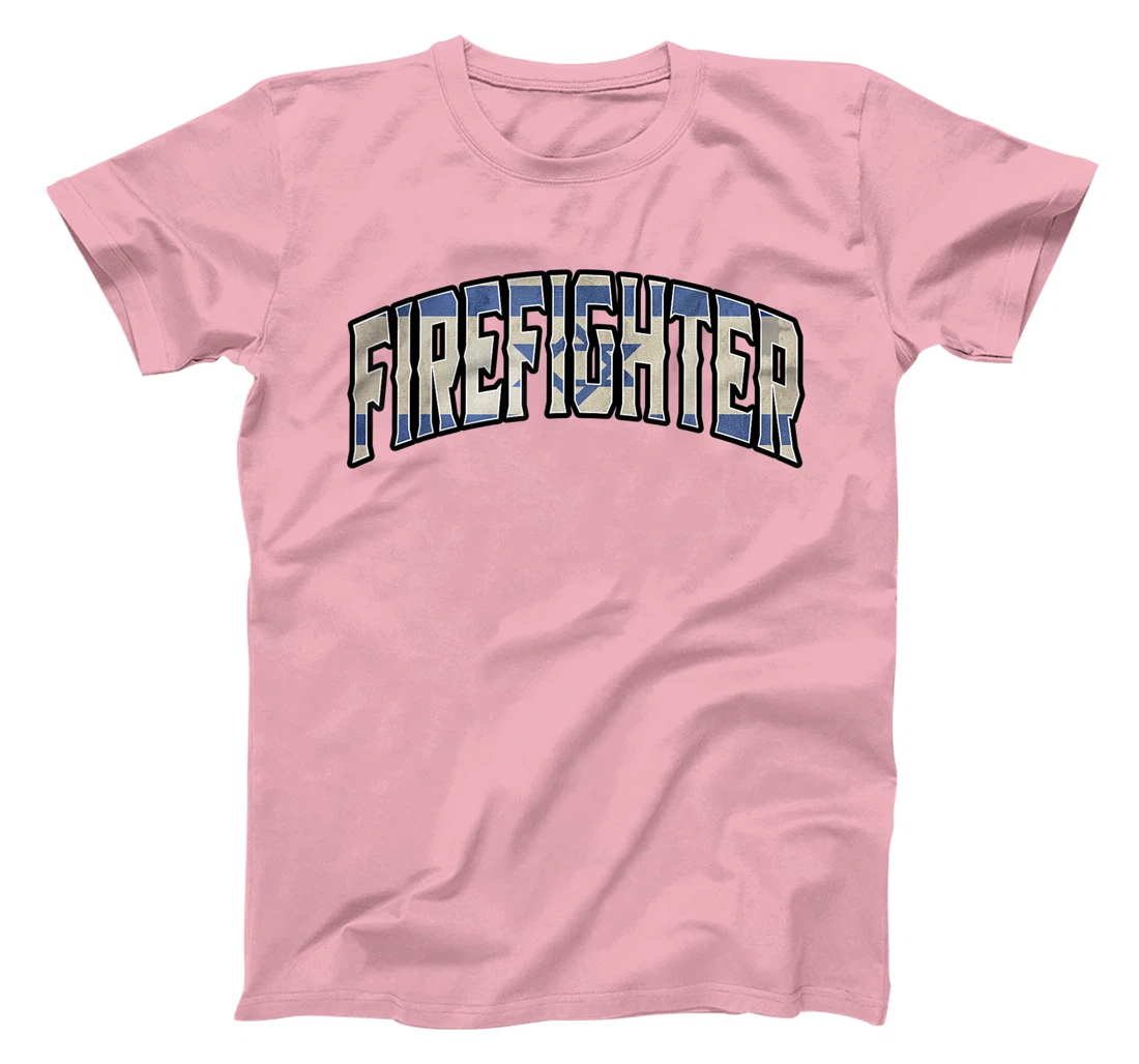 Womens Firefighter Israeli Vintage Heritage DNA Flag T-Shirt, Women T-Shirt
