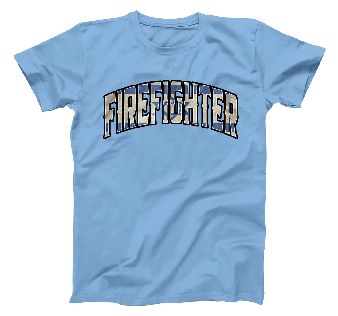 Womens Firefighter Israeli Vintage Heritage DNA Flag T-Shirt, Women T-Shirt