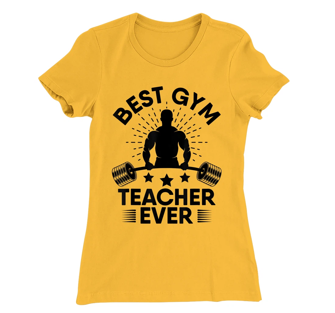 Womens Gym Teacher from Student Workout Gym Exercise Weightlifting T-Shirt, Women T-Shirt