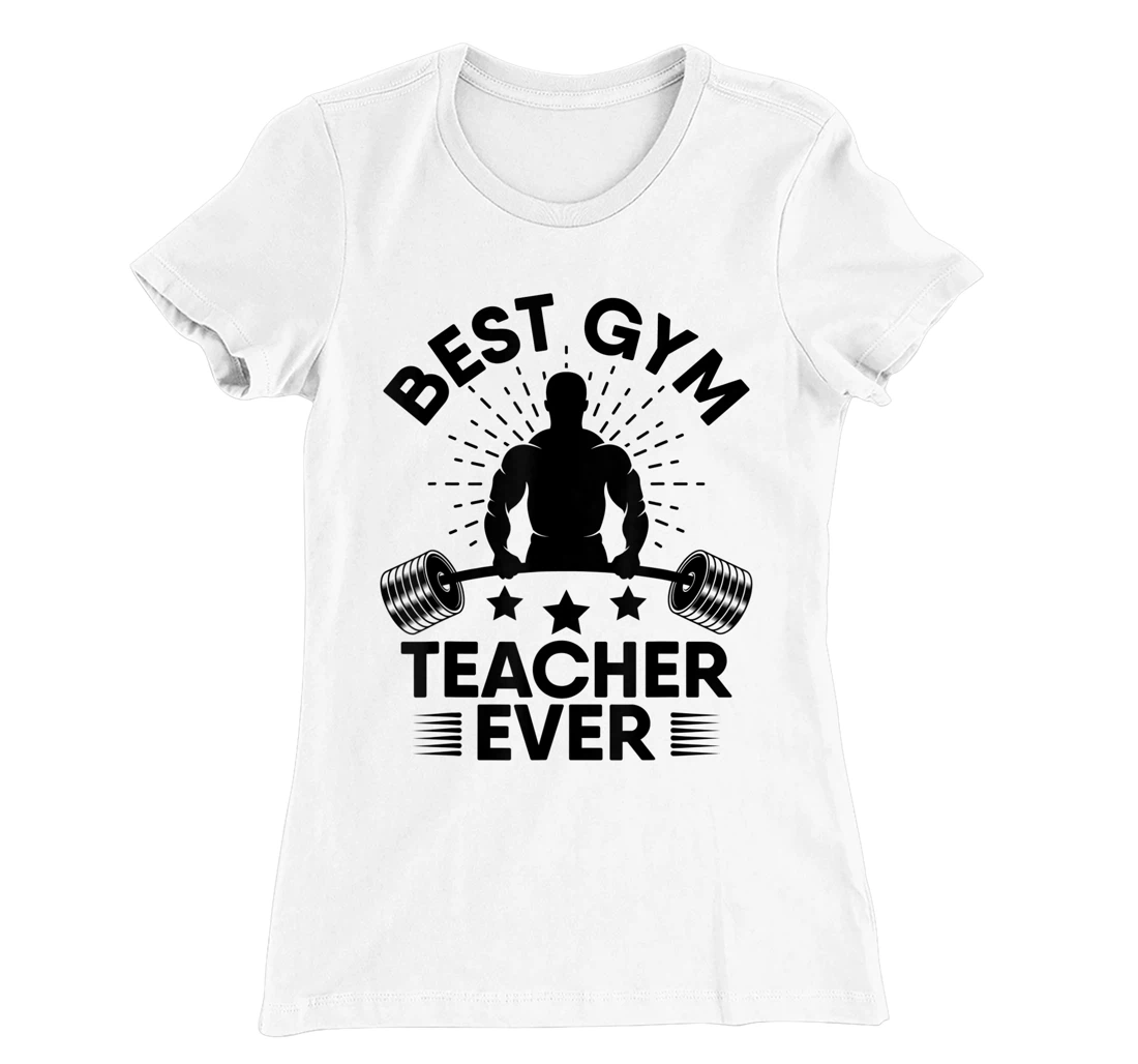 Womens Gym Teacher from Student Workout Gym Exercise Weightlifting T-Shirt, Women T-Shirt