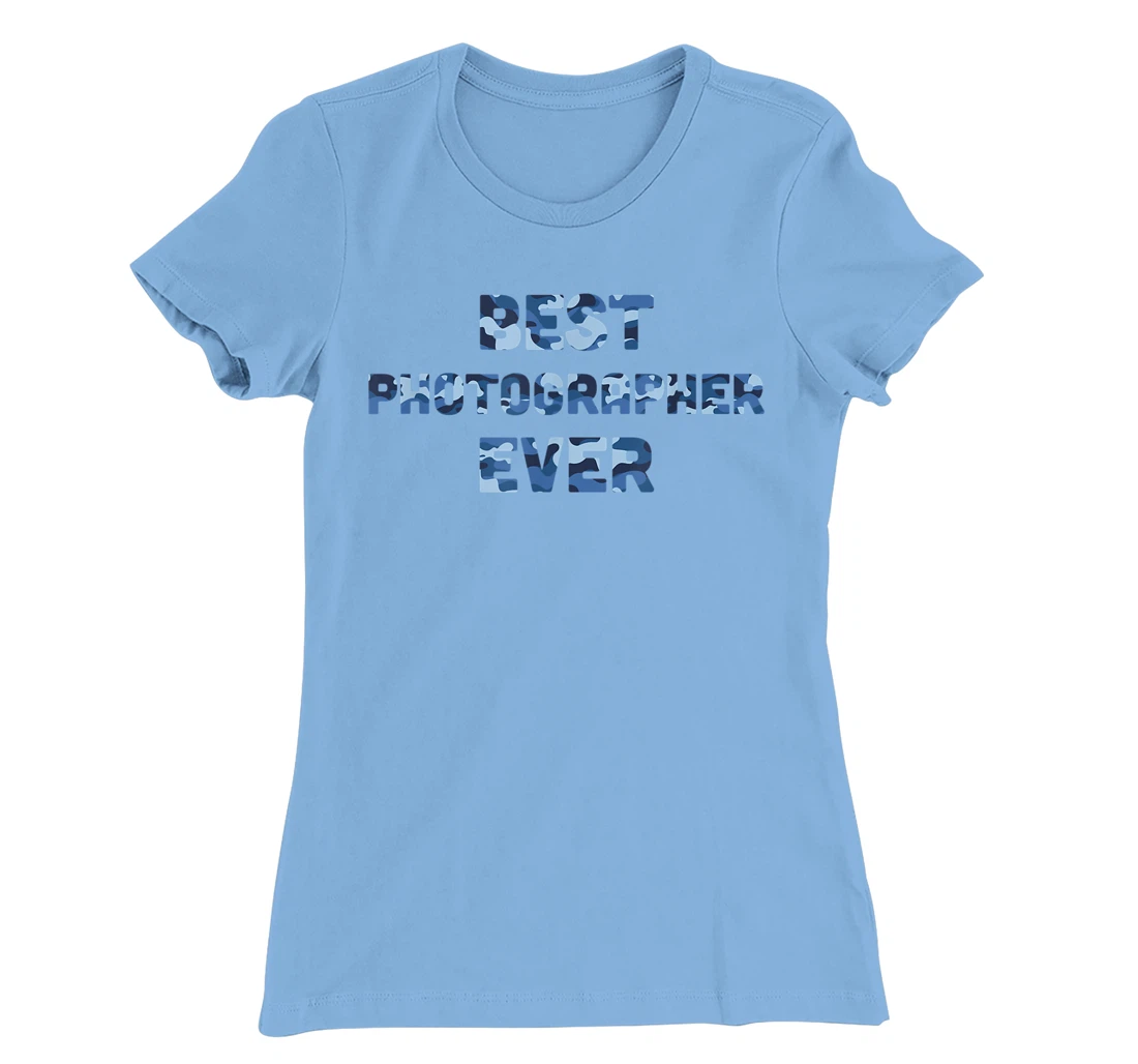 Best Photographer Ever Camo T-Shirt, Women T-Shirt