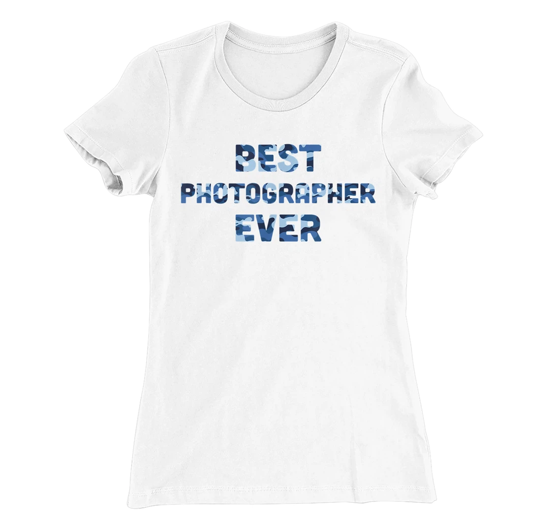 Best Photographer Ever Camo T-Shirt, Women T-Shirt