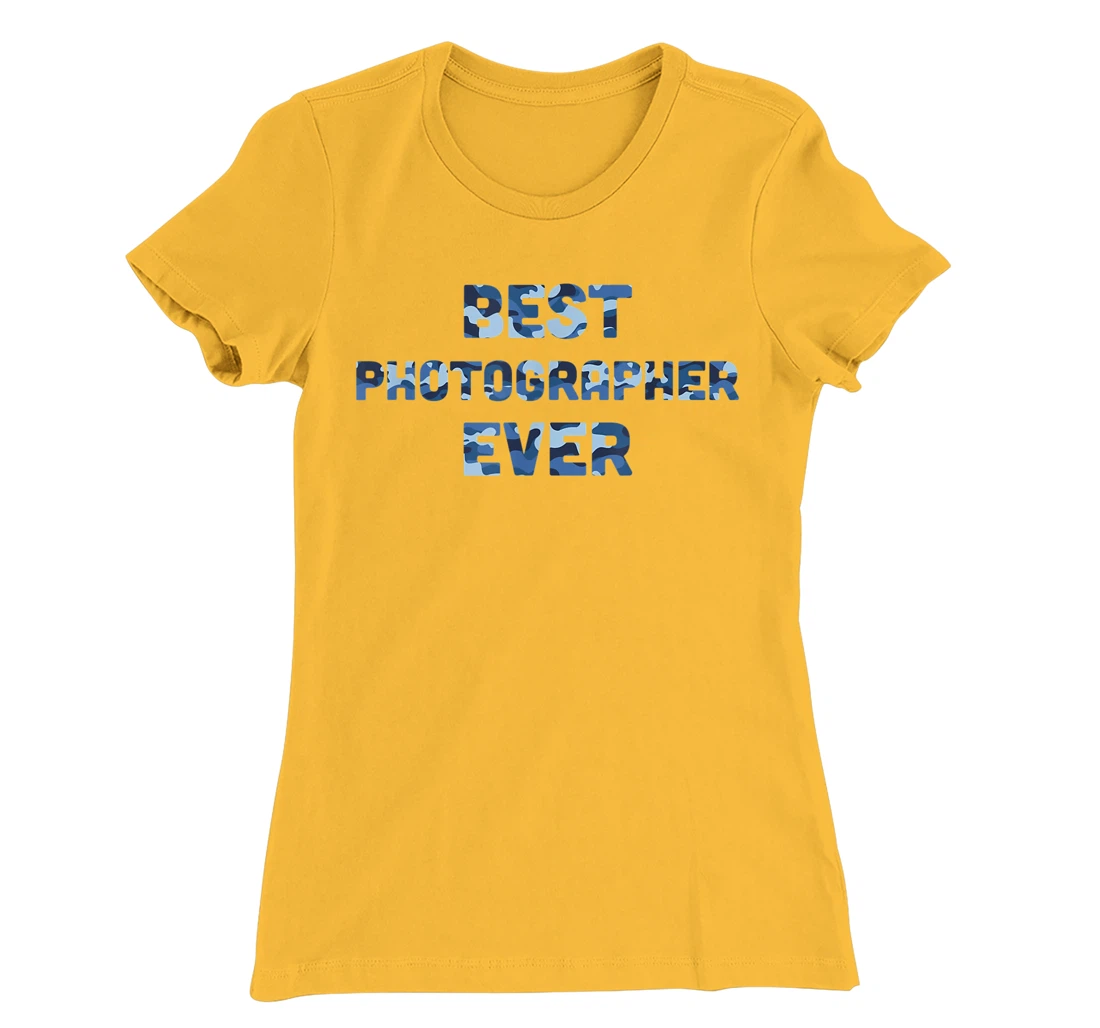 Best Photographer Ever Camo T-Shirt, Women T-Shirt