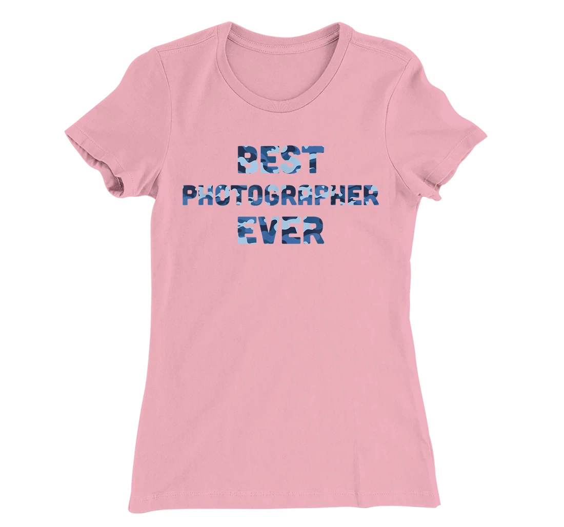 Best Photographer Ever Camo T-Shirt, Women T-Shirt