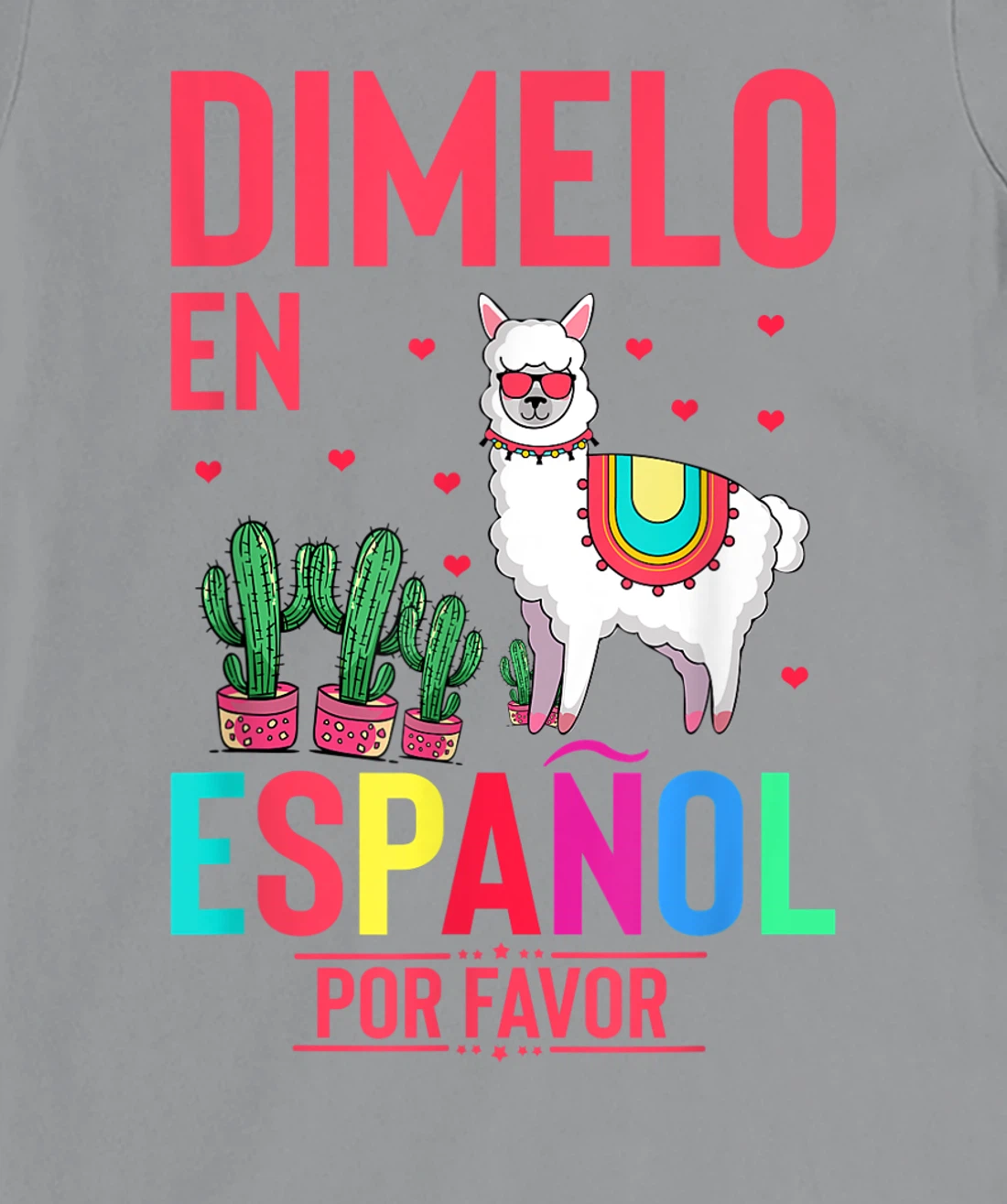 Womens Humorous En Espanol Por Favor Llama Hispanic Enthusiast T-Shirt, Women T-Shirt