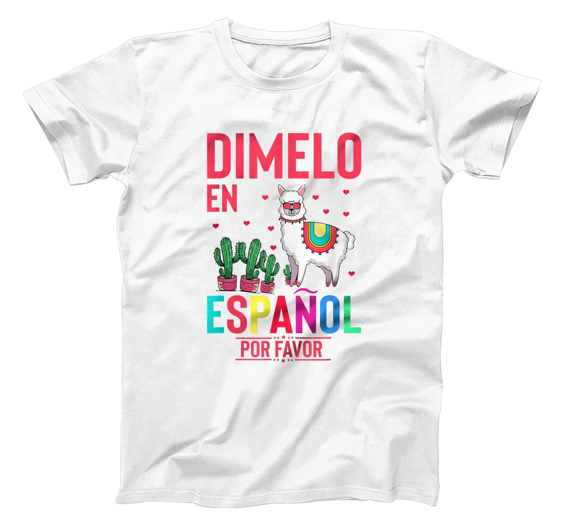 Womens Humorous En Espanol Por Favor Llama Hispanic Enthusiast T-Shirt, Women T-Shirt