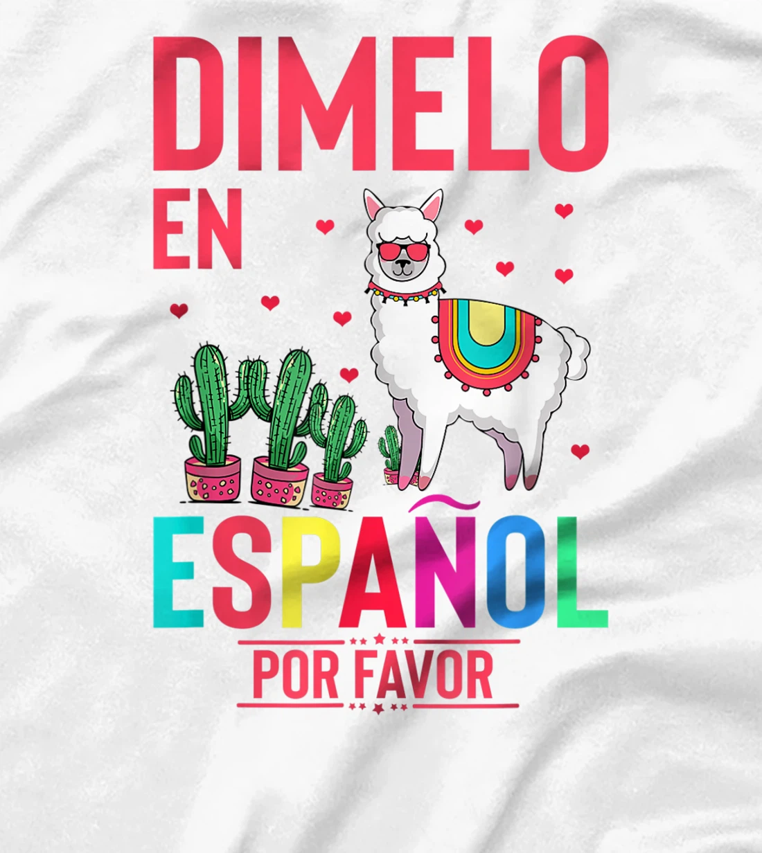 Womens Humorous En Espanol Por Favor Llama Hispanic Enthusiast T-Shirt, Women T-Shirt
