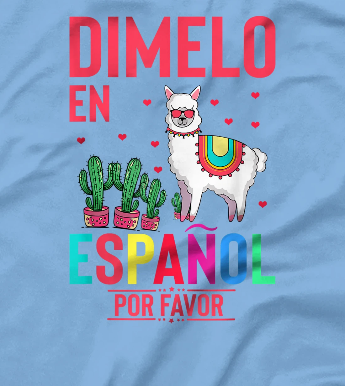 Womens Humorous En Espanol Por Favor Llama Hispanic Enthusiast T-Shirt, Women T-Shirt