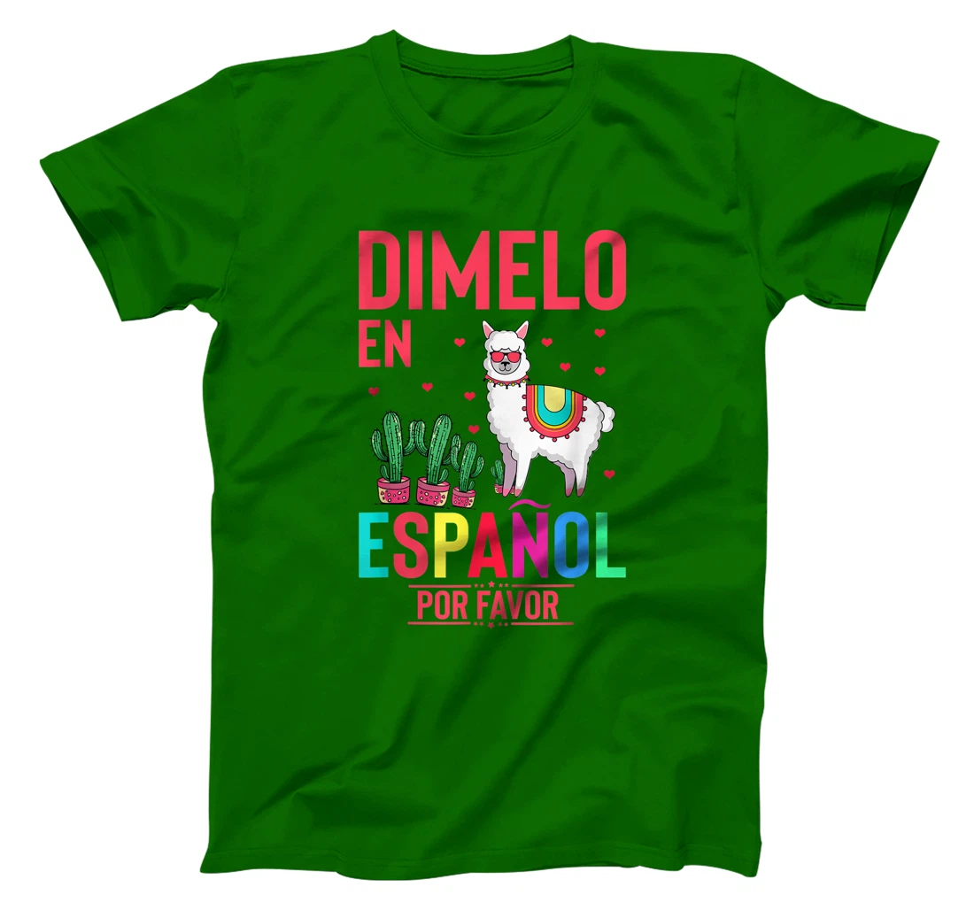 Womens Humorous En Espanol Por Favor Llama Hispanic Enthusiast T-Shirt, Women T-Shirt